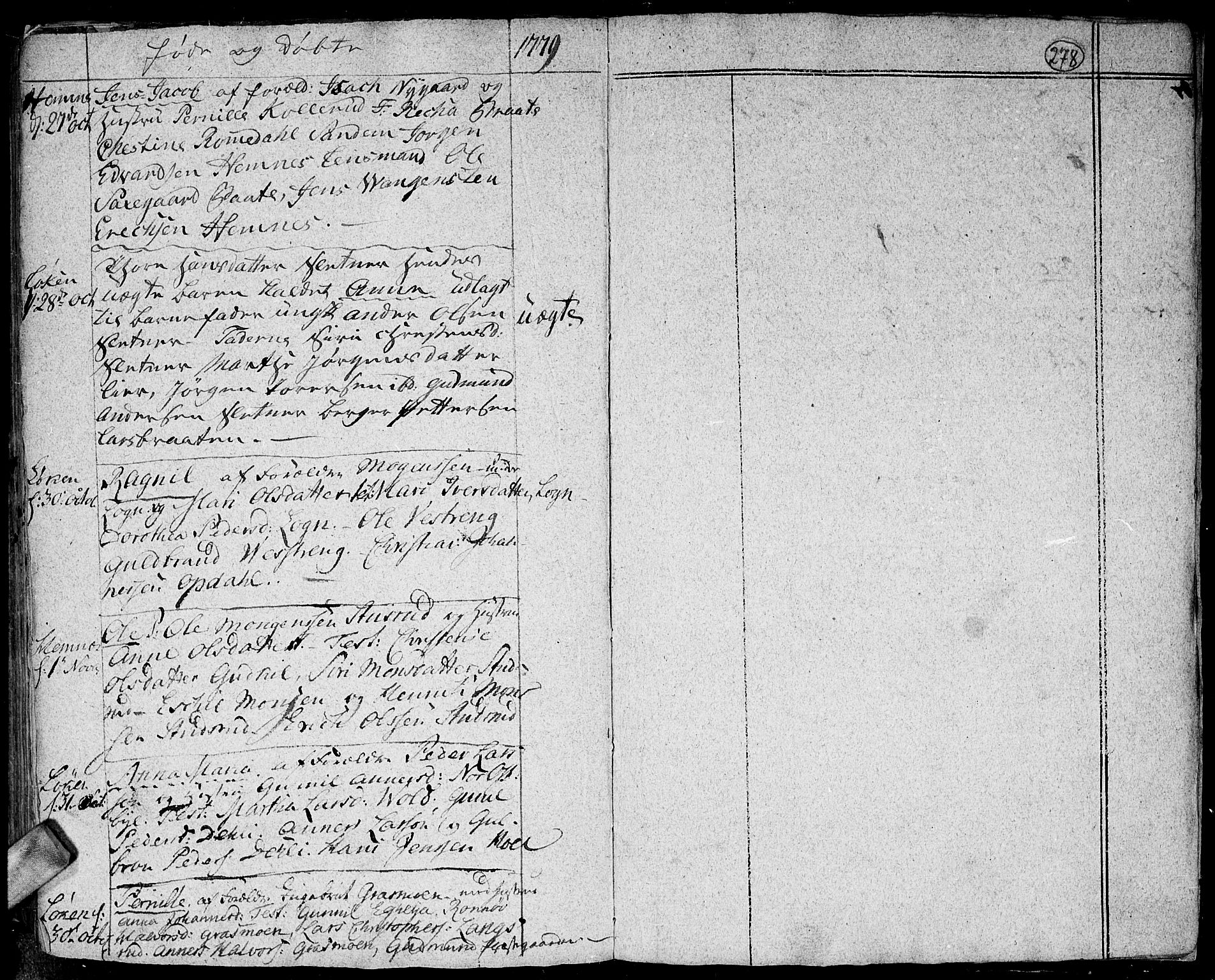 Høland prestekontor Kirkebøker, SAO/A-10346a/F/Fa/L0004: Parish register (official) no. I 4, 1757-1780, p. 278