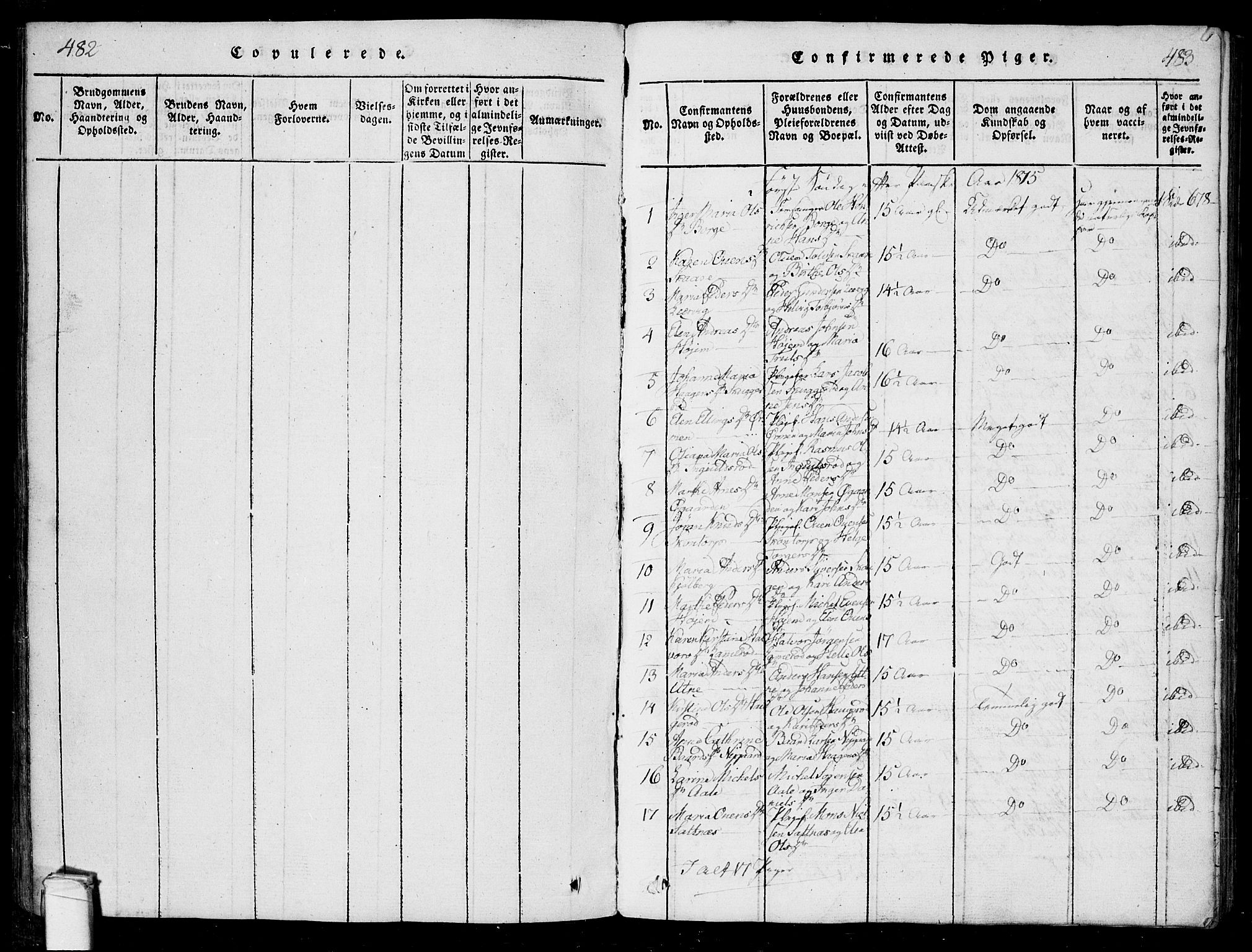 Onsøy prestekontor Kirkebøker, AV/SAO-A-10914/F/Fa/L0002: Parish register (official) no. I 2, 1814-1840, p. 482-483