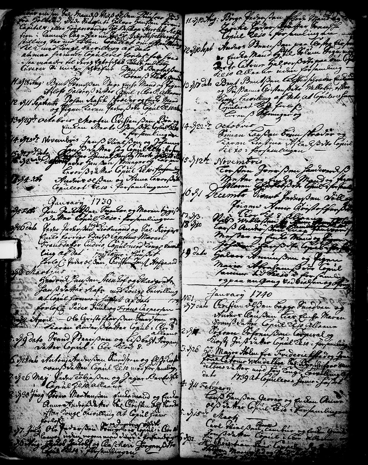 Skien kirkebøker, SAKO/A-302/F/Fa/L0002: Parish register (official) no. 2, 1716-1757, p. 39