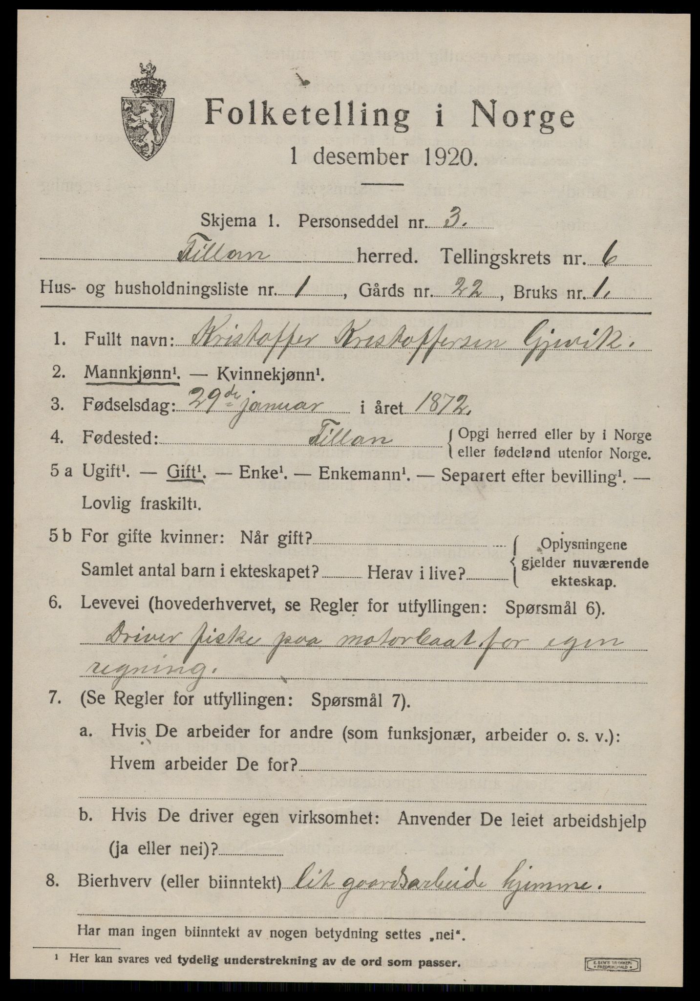 SAT, 1920 census for Fillan, 1920, p. 2640