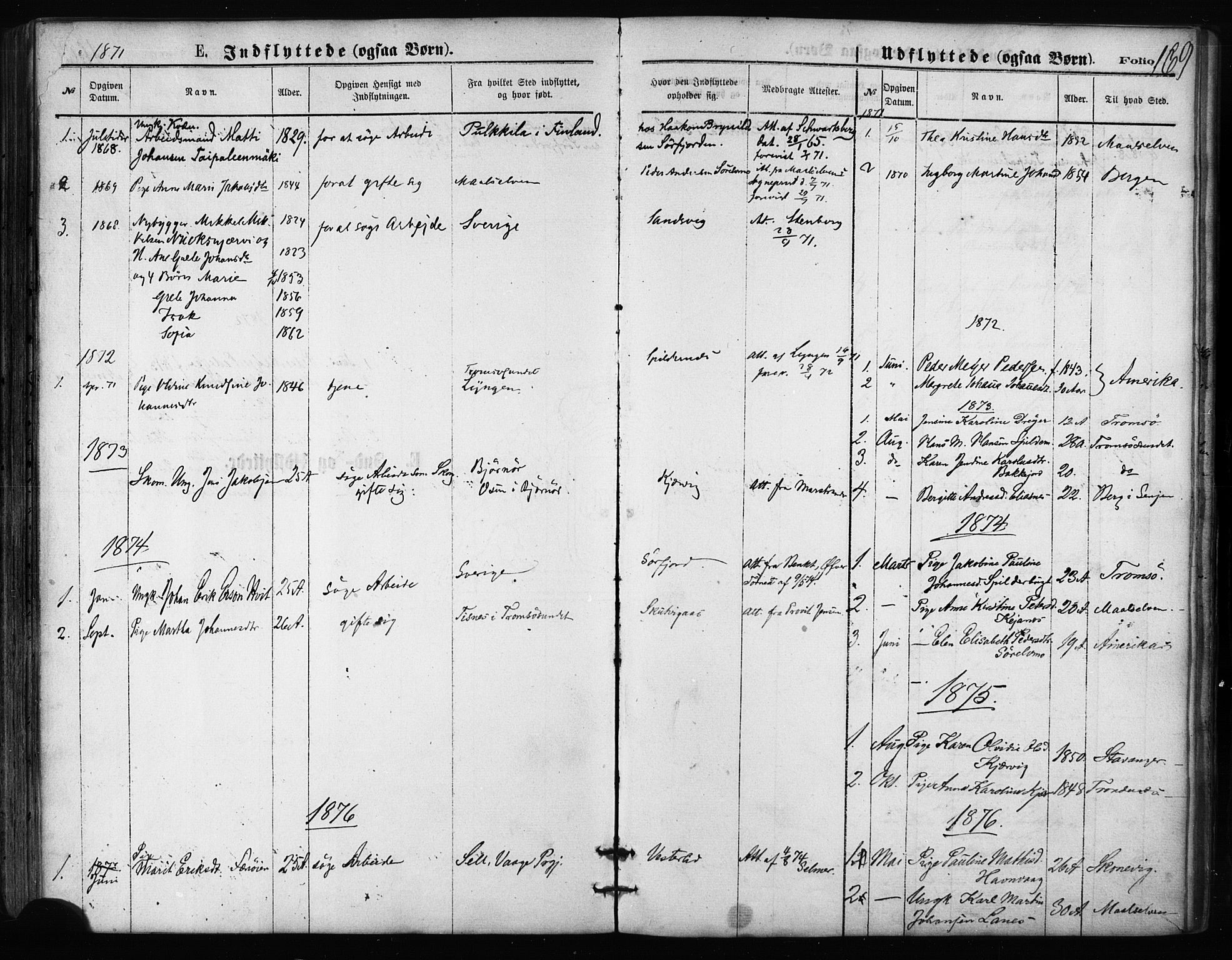 Balsfjord sokneprestembete, SATØ/S-1303/G/Ga/L0002kirke: Parish register (official) no. 2, 1871-1886, p. 169