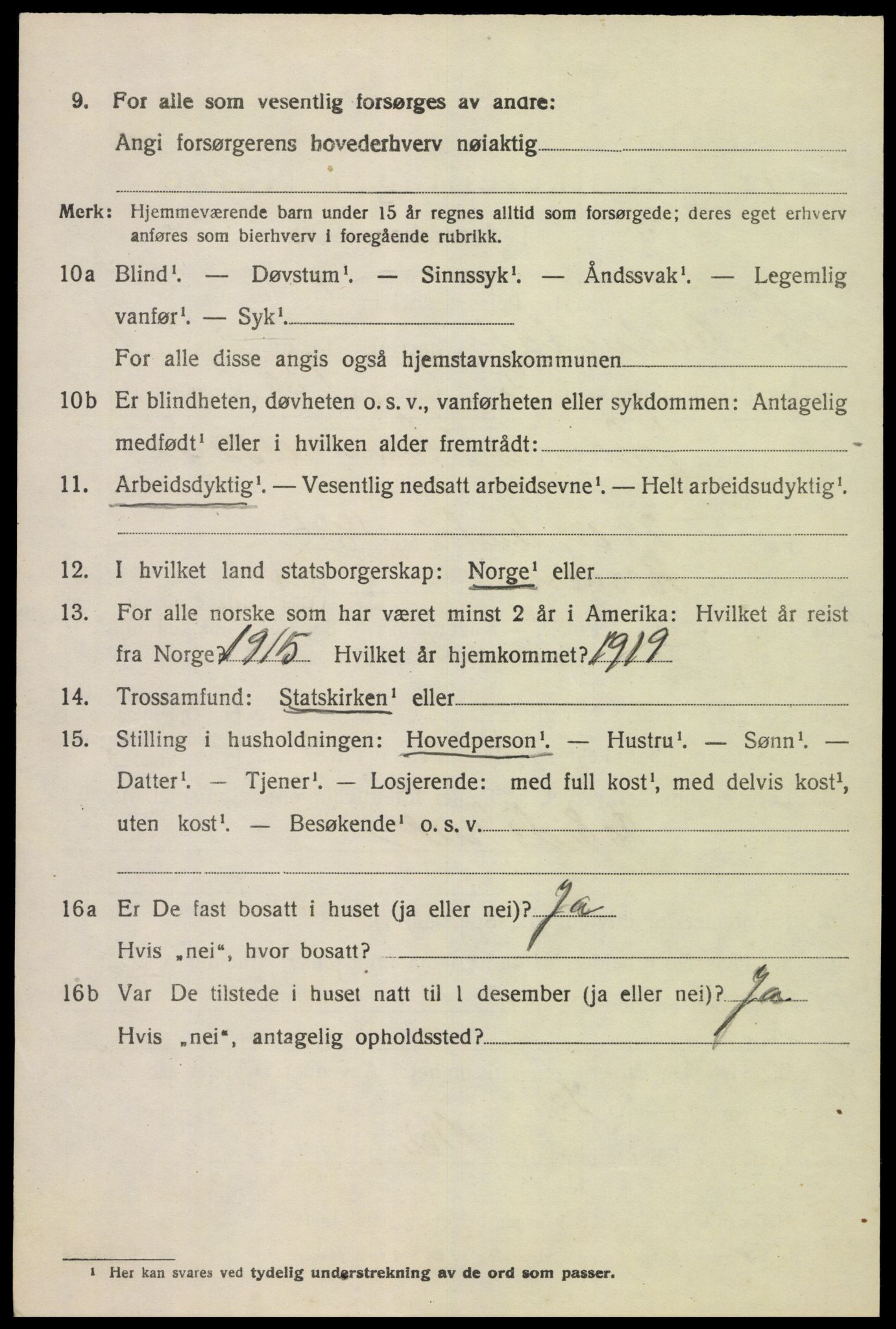 SAK, 1920 census for Sør-Audnedal, 1920, p. 4258