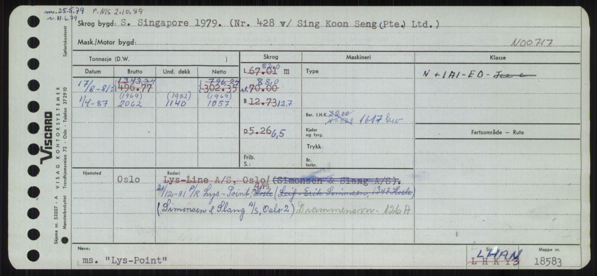 Sjøfartsdirektoratet med forløpere, Skipsmålingen, RA/S-1627/H/Ha/L0003/0002: Fartøy, Hilm-Mar / Fartøy, Kom-Mar, p. 731