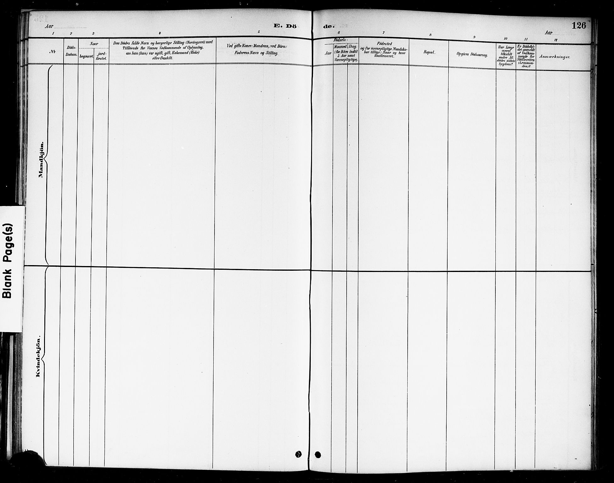 Berg prestekontor Kirkebøker, AV/SAO-A-10902/F/Fa/L0007: Parish register (official) no. I 7, 1888-1902, p. 126