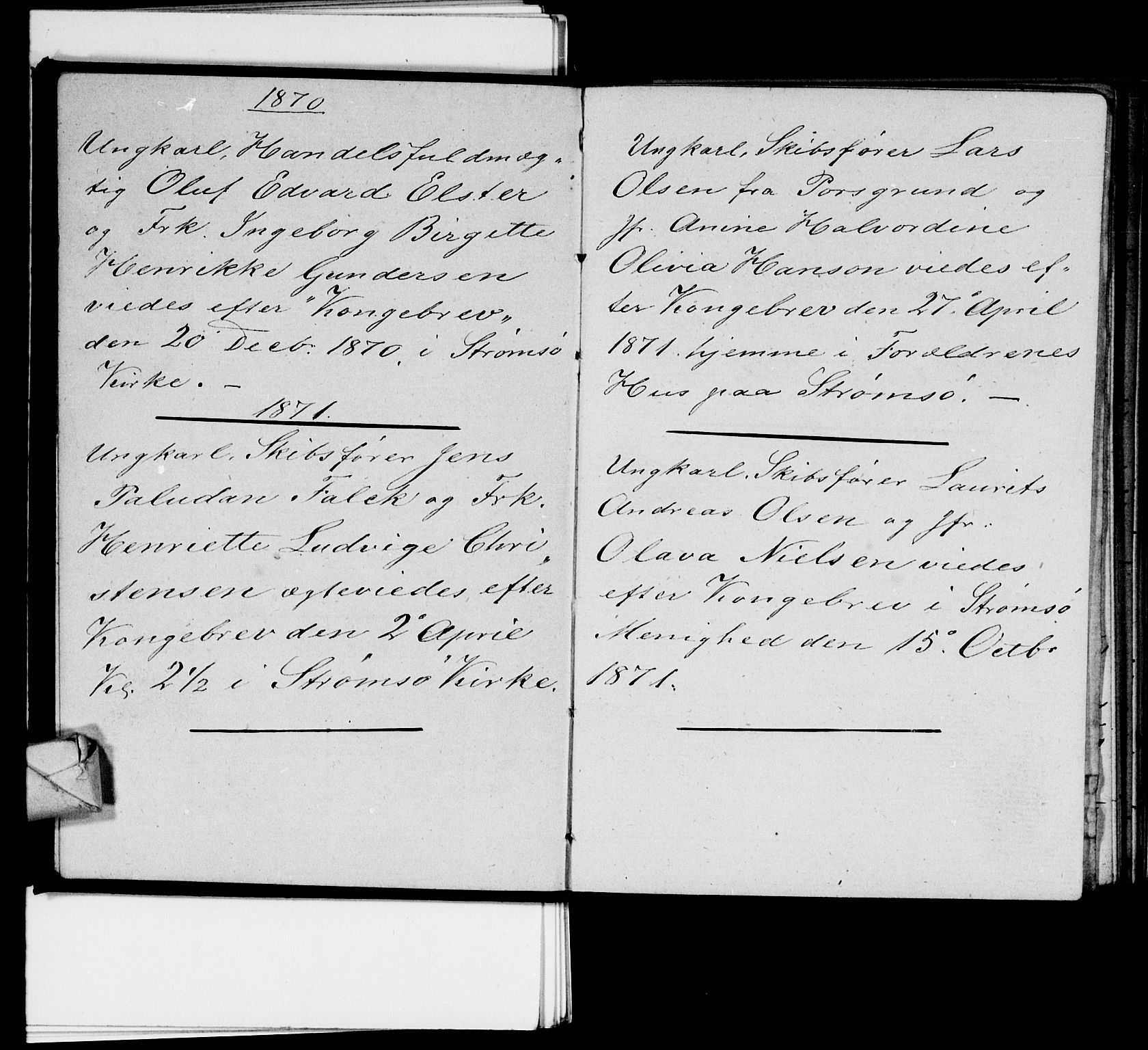 Strømsø kirkebøker, AV/SAKO-A-246/H/Ha/L0003: Banns register no. 3, 1866-1874