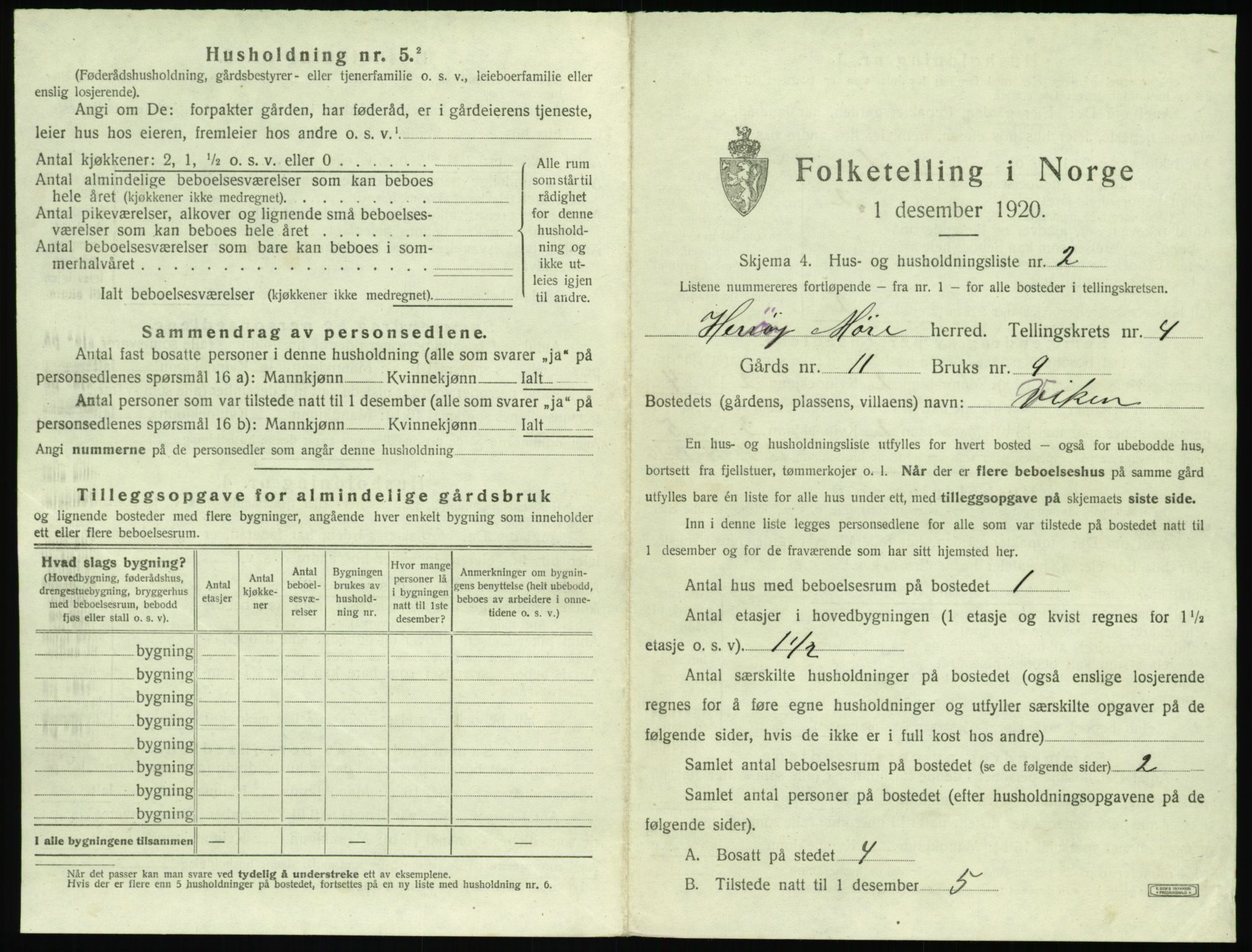 SAT, 1920 census for Herøy (MR), 1920, p. 273