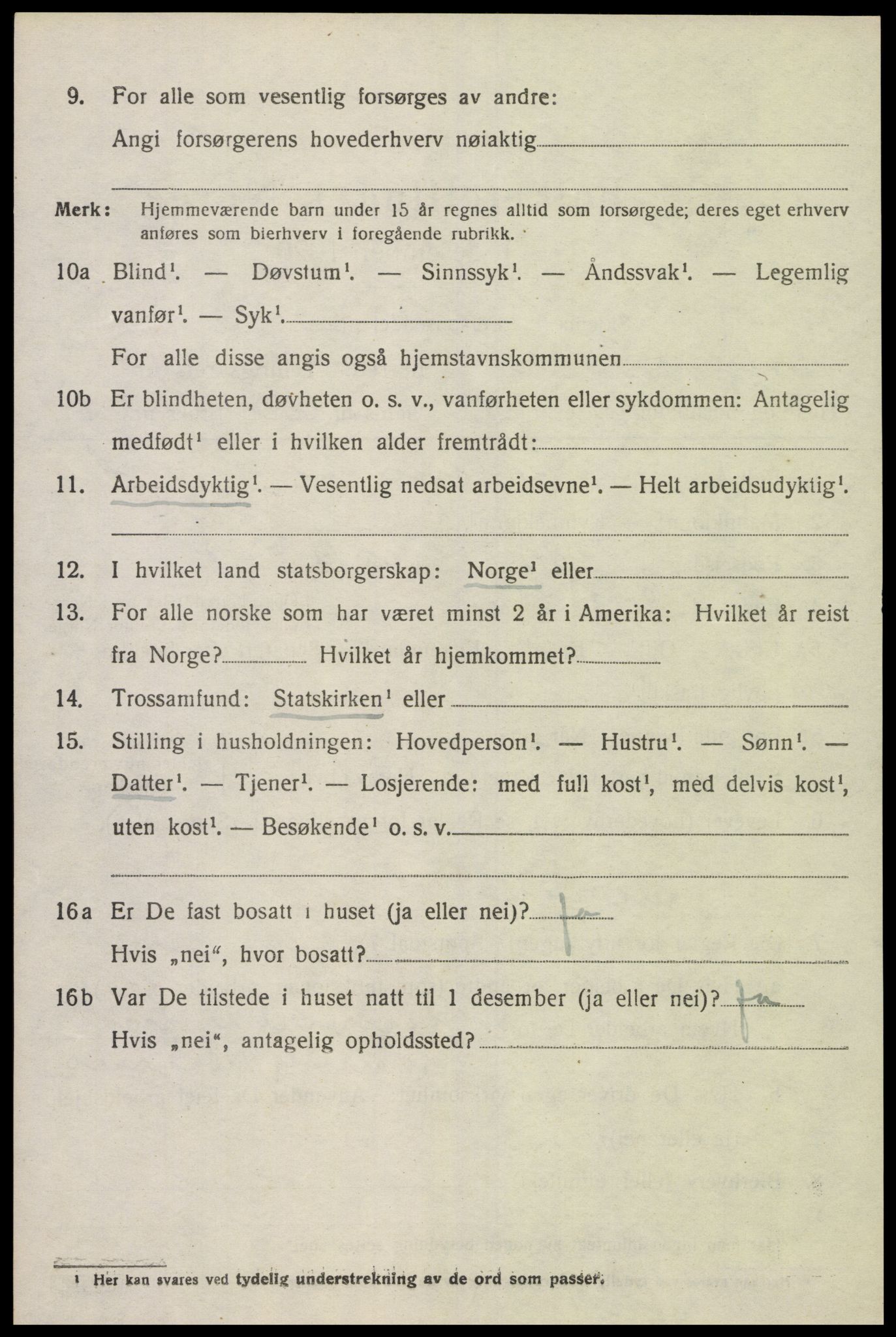 SAK, 1920 census for Sør-Audnedal, 1920, p. 6396