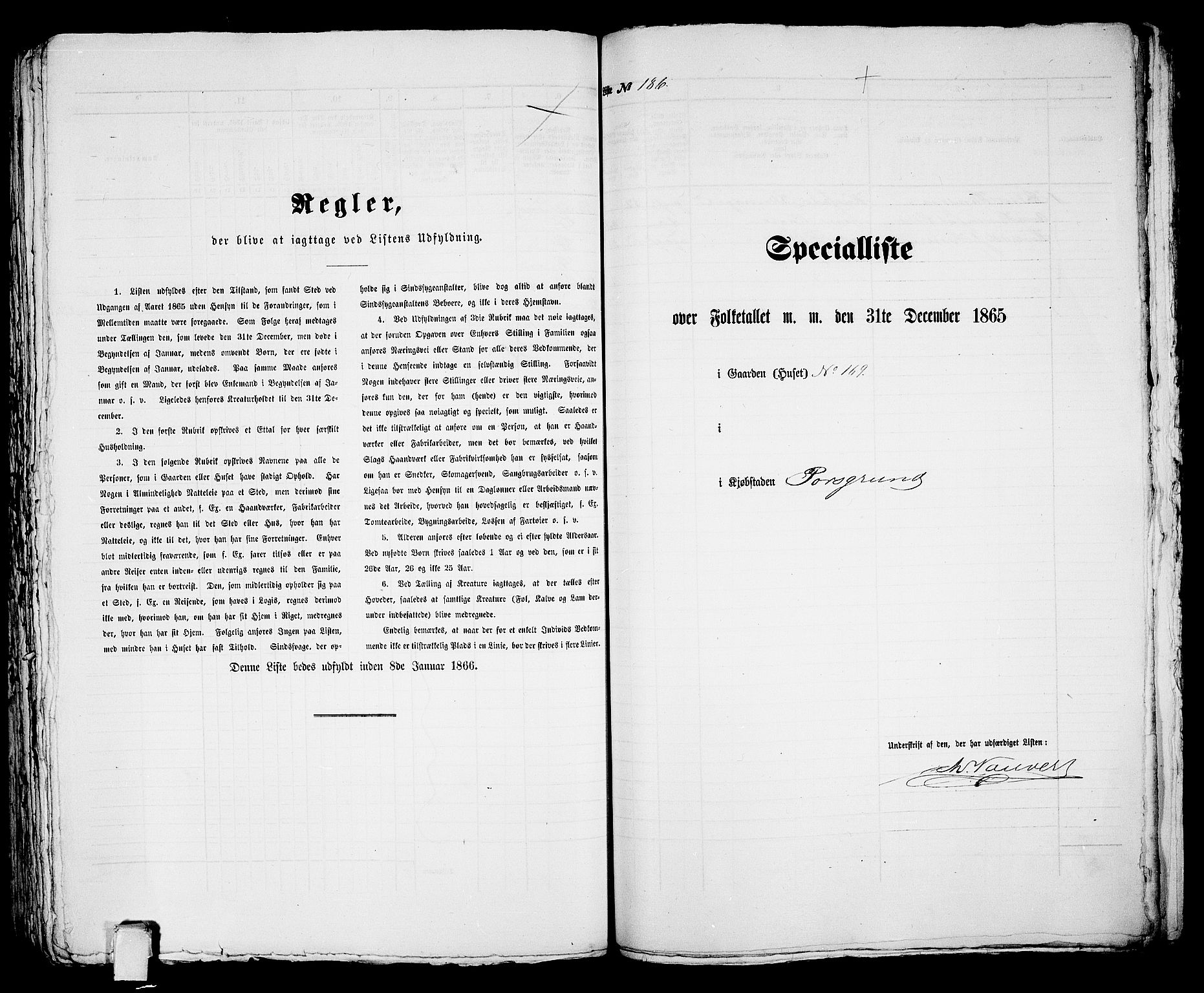 RA, 1865 census for Porsgrunn, 1865, p. 380