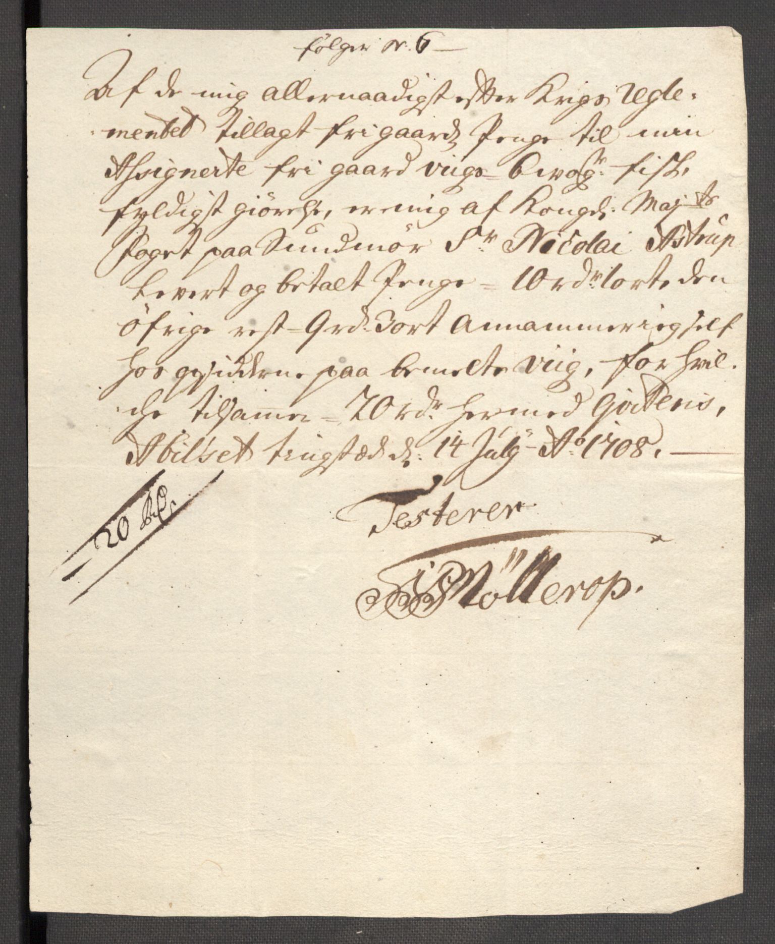 Rentekammeret inntil 1814, Reviderte regnskaper, Fogderegnskap, AV/RA-EA-4092/R54/L3562: Fogderegnskap Sunnmøre, 1708-1709, p. 128