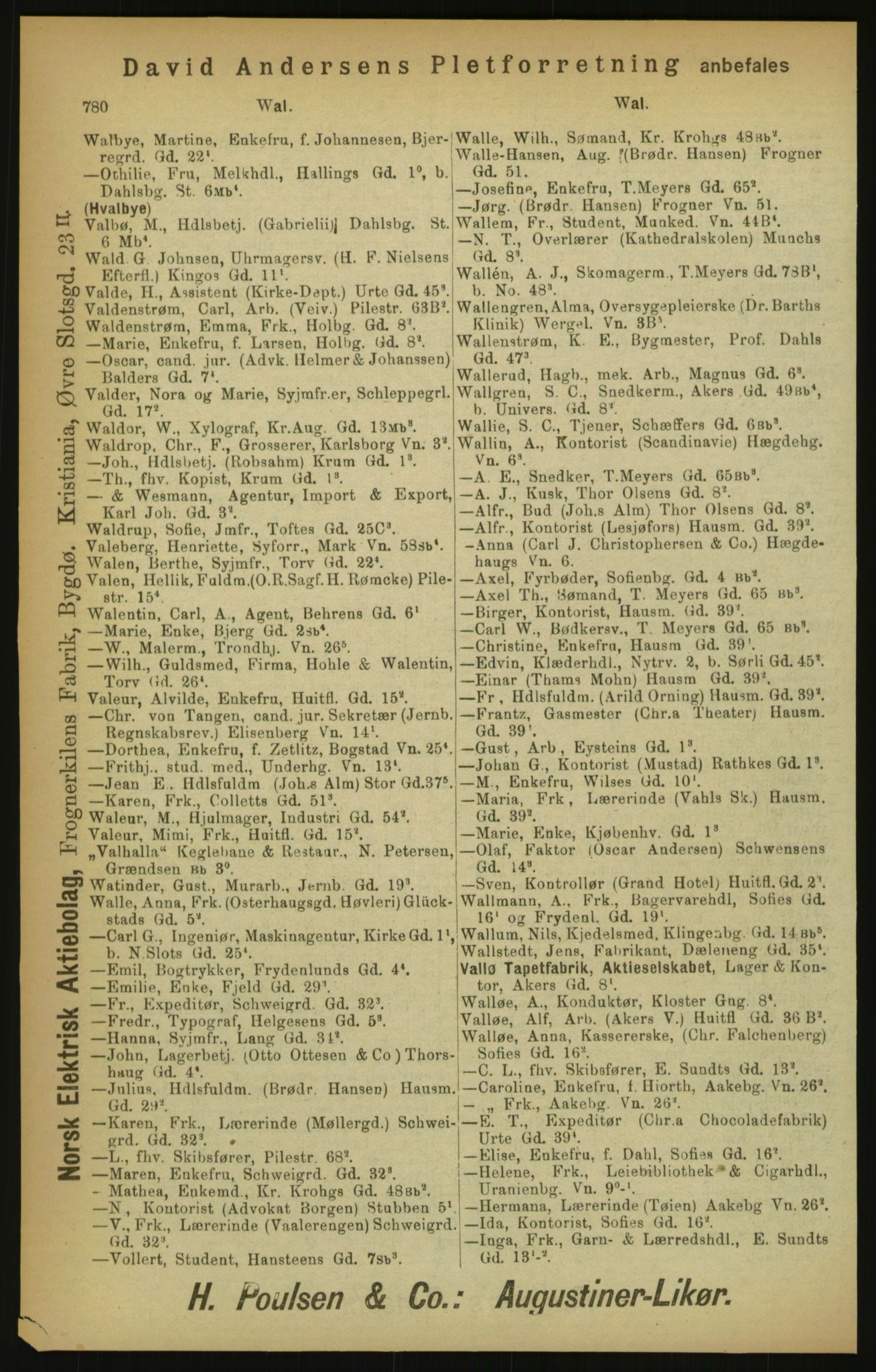 Kristiania/Oslo adressebok, PUBL/-, 1900, p. 779