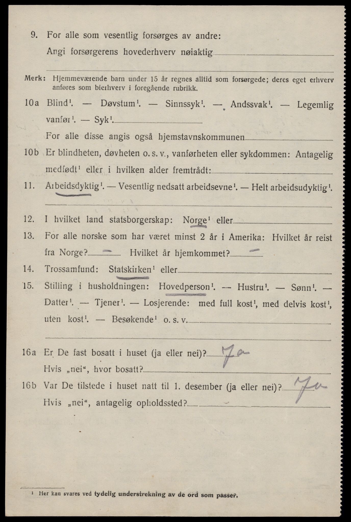 SAST, 1920 census for Vikedal, 1920, p. 5160