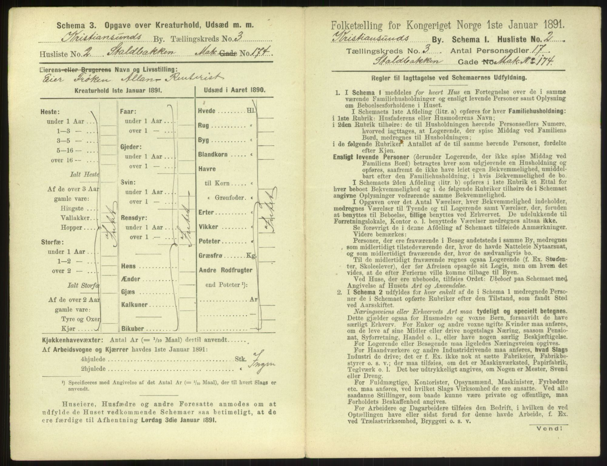 RA, 1891 census for 1503 Kristiansund, 1891, p. 212