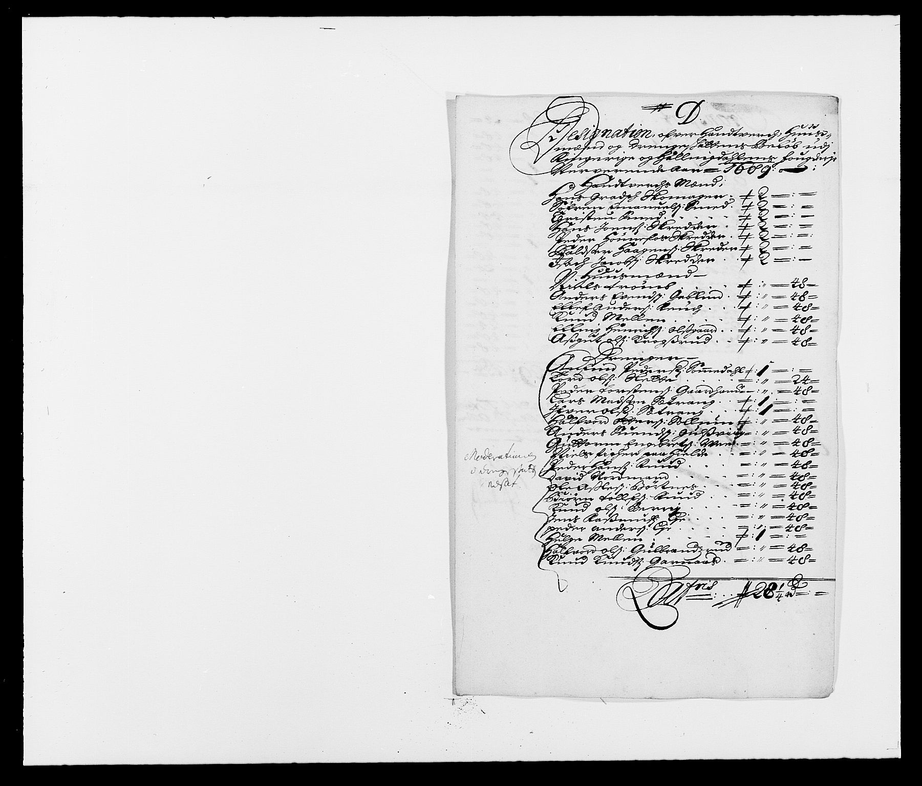 Rentekammeret inntil 1814, Reviderte regnskaper, Fogderegnskap, RA/EA-4092/R21/L1447: Fogderegnskap Ringerike og Hallingdal, 1687-1689, p. 303