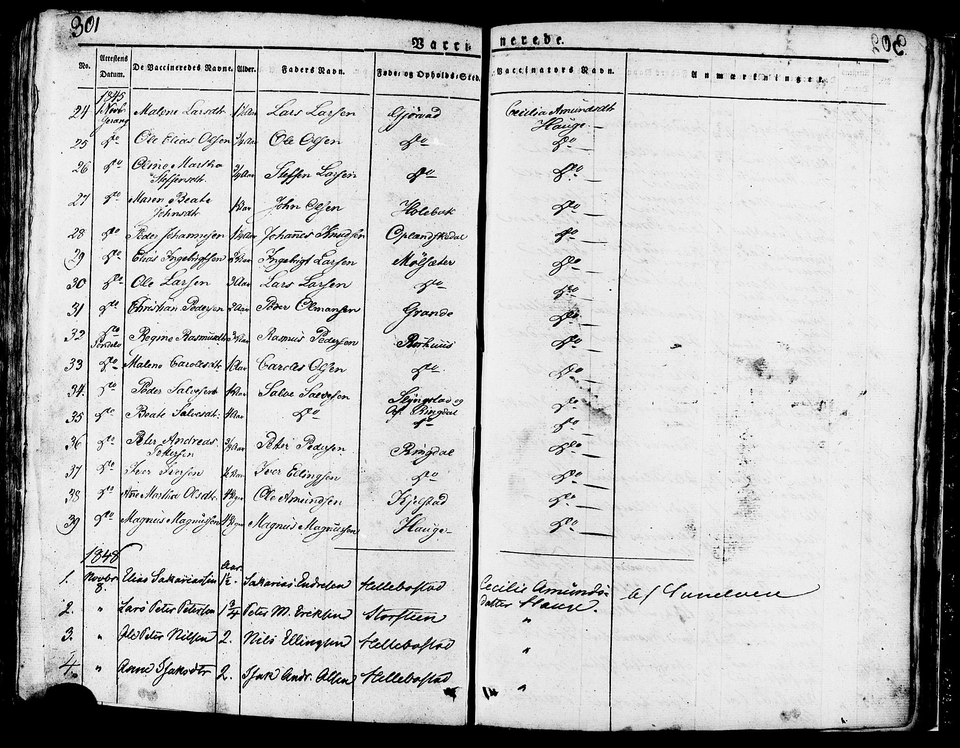 Ministerialprotokoller, klokkerbøker og fødselsregistre - Møre og Romsdal, SAT/A-1454/517/L0221: Parish register (official) no. 517A01, 1827-1858, p. 301