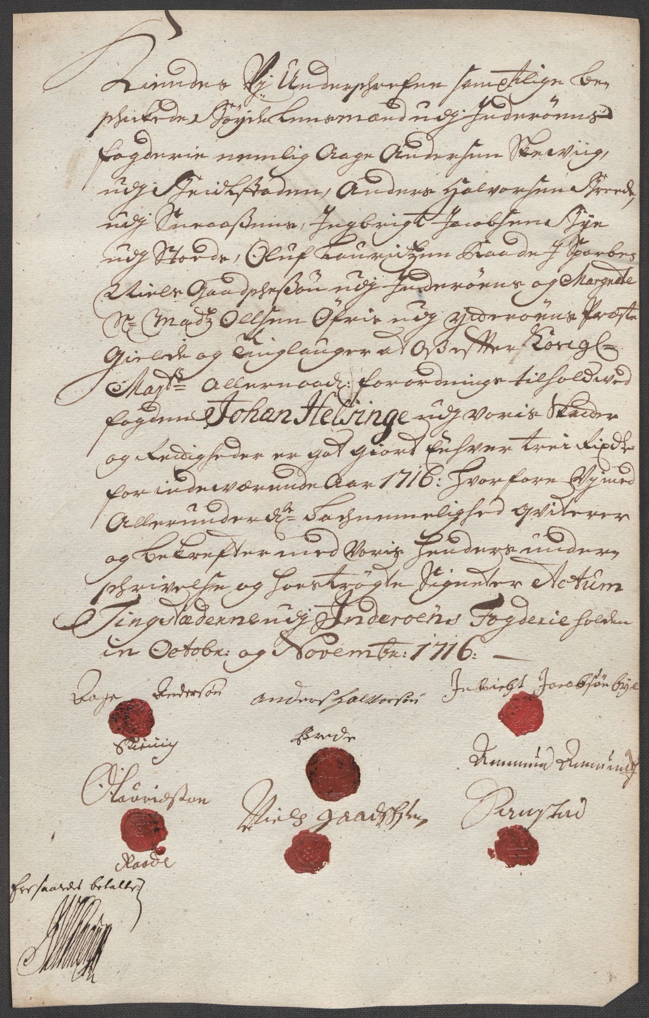 Rentekammeret inntil 1814, Reviderte regnskaper, Fogderegnskap, RA/EA-4092/R63/L4324: Fogderegnskap Inderøy, 1716, p. 247