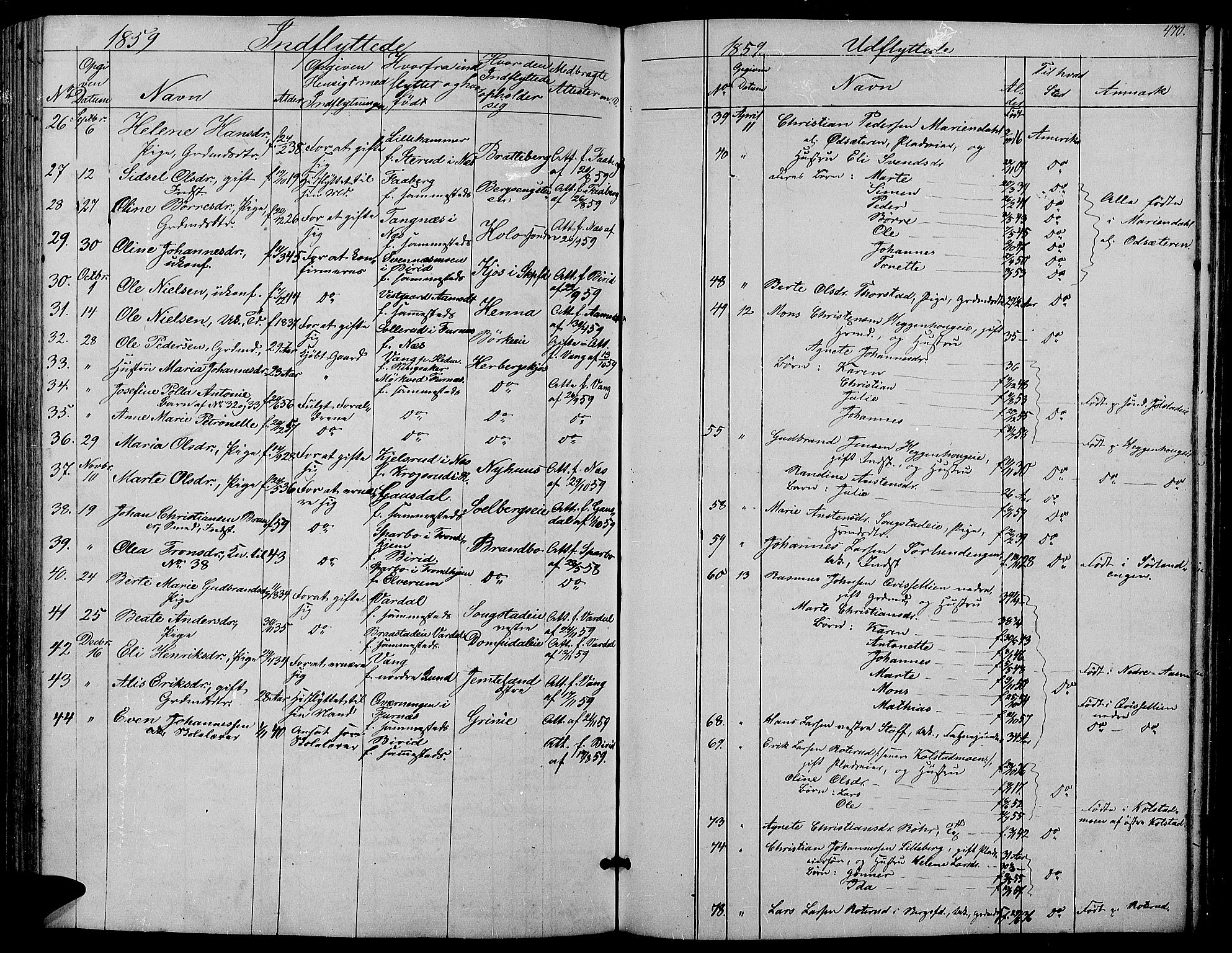 Ringsaker prestekontor, SAH/PREST-014/L/La/L0006: Parish register (copy) no. 6, 1851-1860, p. 470