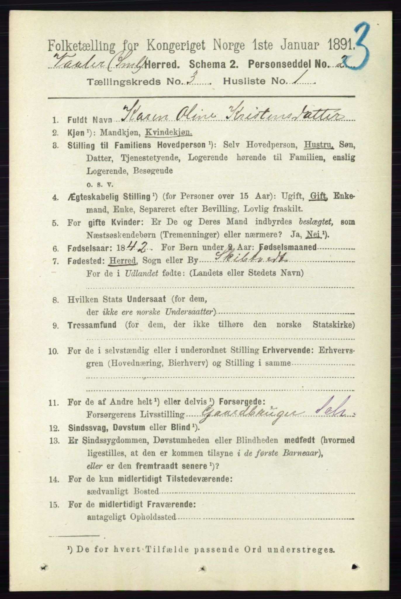 RA, 1891 census for 0137 Våler, 1891, p. 1112