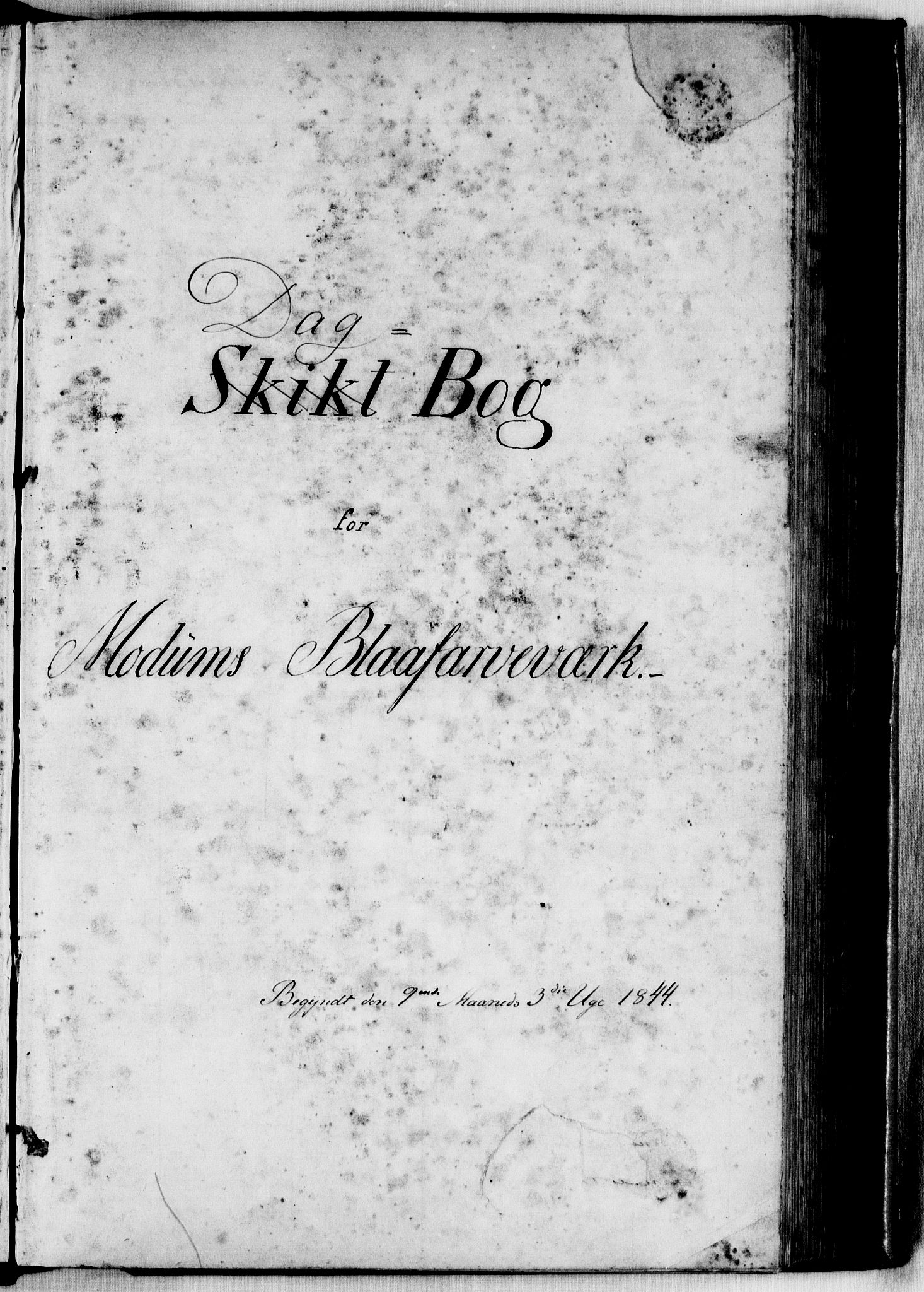 Modums Blaafarveværk, RA/PA-0157/G/Ge/L0310/0001: -- / Berigt over arbeiderne ved farveverket (Dagbok for Modums Blaafarveværk), 1844-1846, p. 2