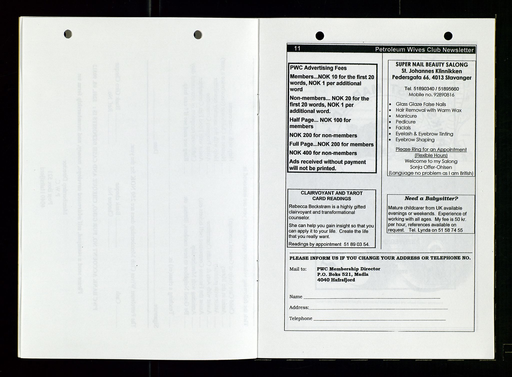 PA 1547 - Petroleum Wives Club, AV/SAST-A-101974/X/Xa/L0004: Newsletter, 1995-1997
