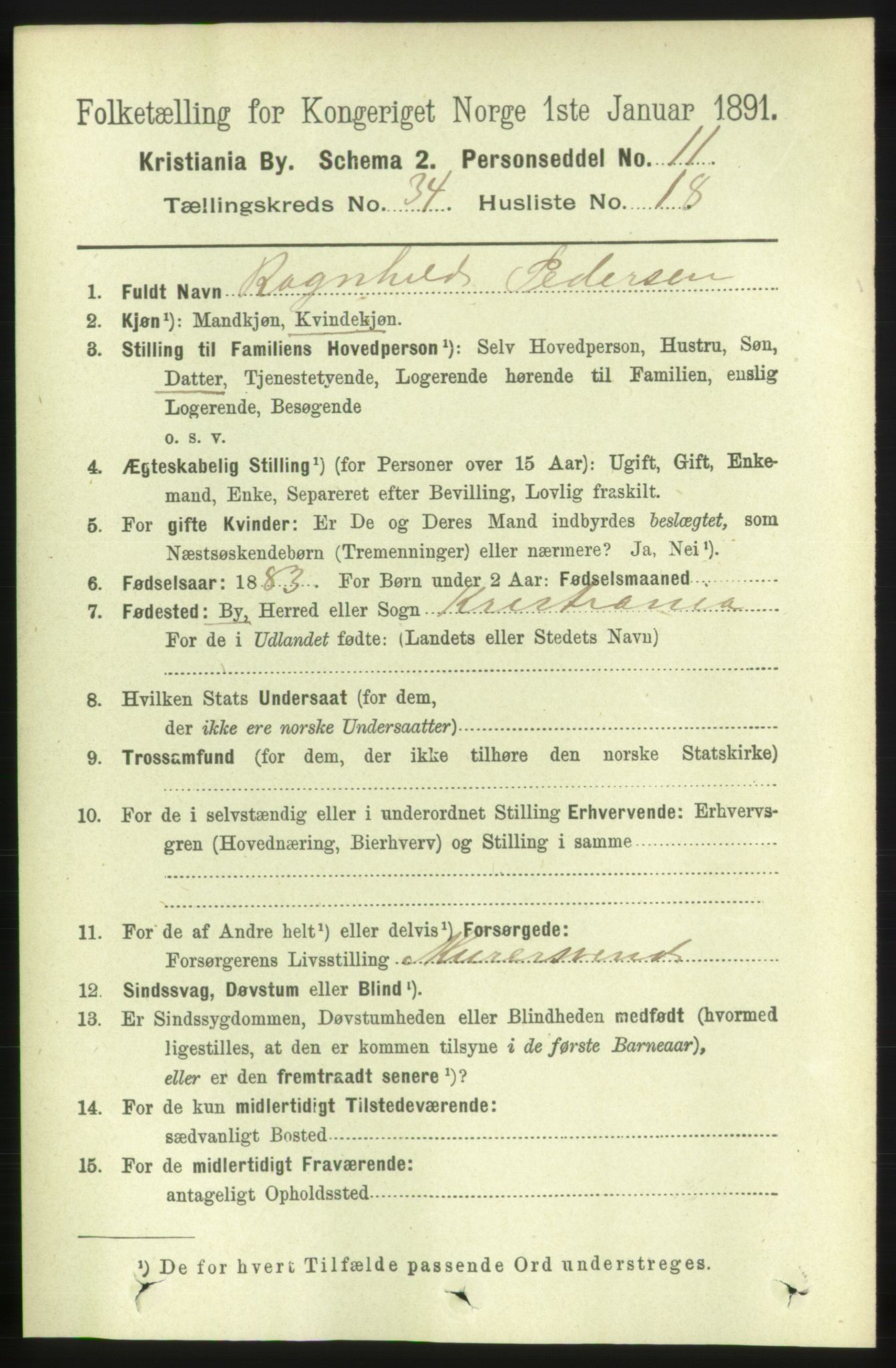 RA, 1891 census for 0301 Kristiania, 1891, p. 18860