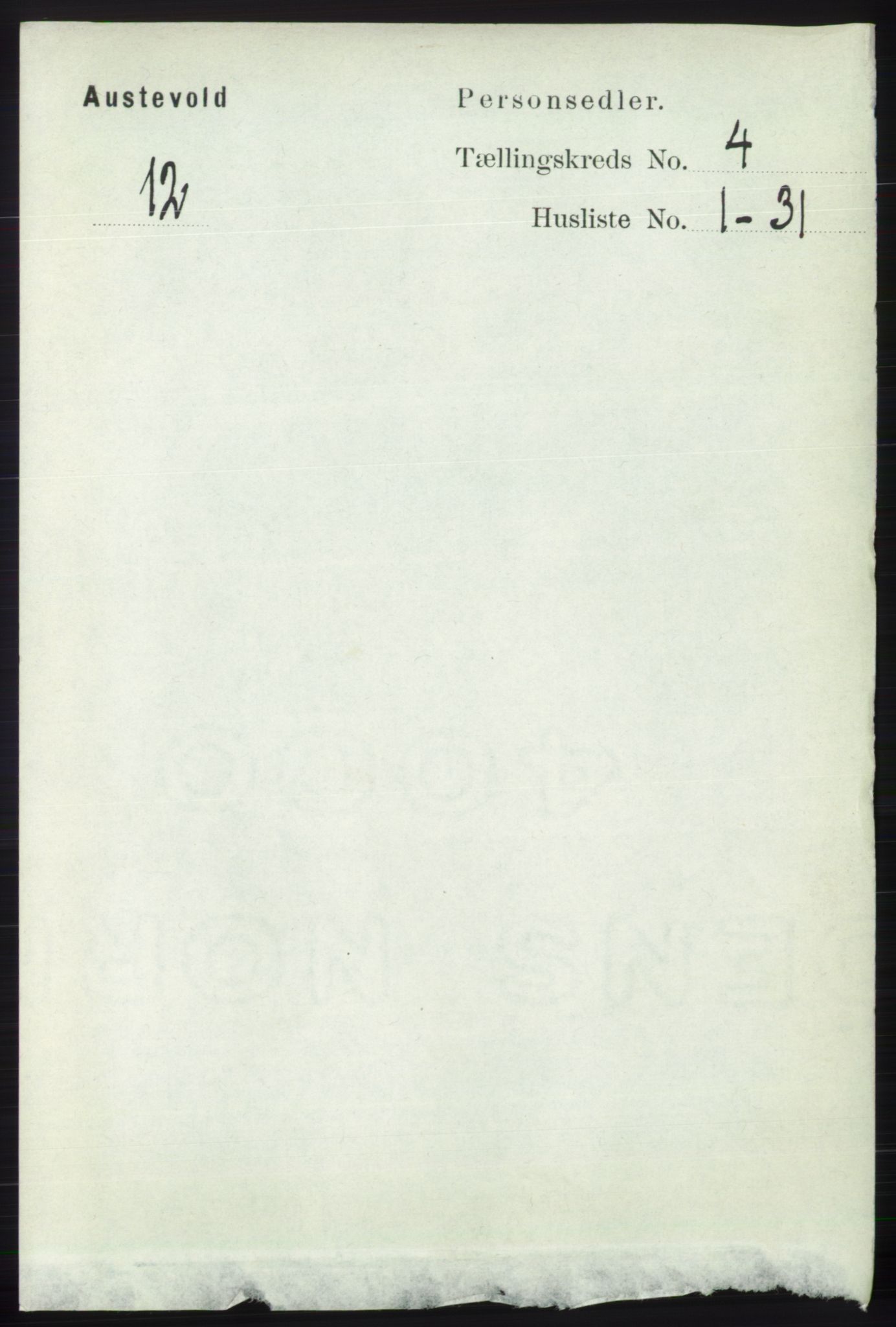 RA, 1891 census for 1244 Austevoll, 1891, p. 1413