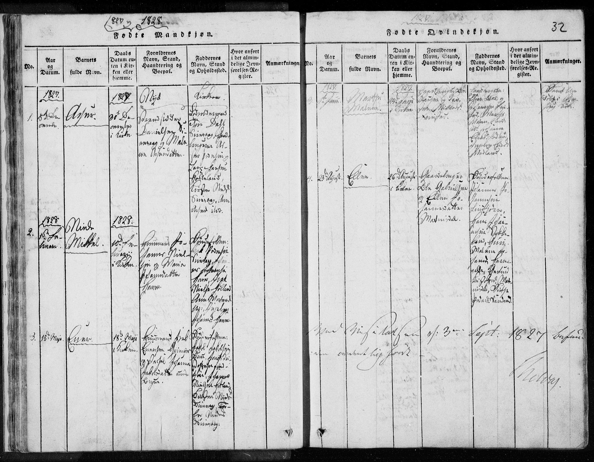 Eigersund sokneprestkontor, SAST/A-101807/S08/L0008: Parish register (official) no. A 8, 1816-1847, p. 32