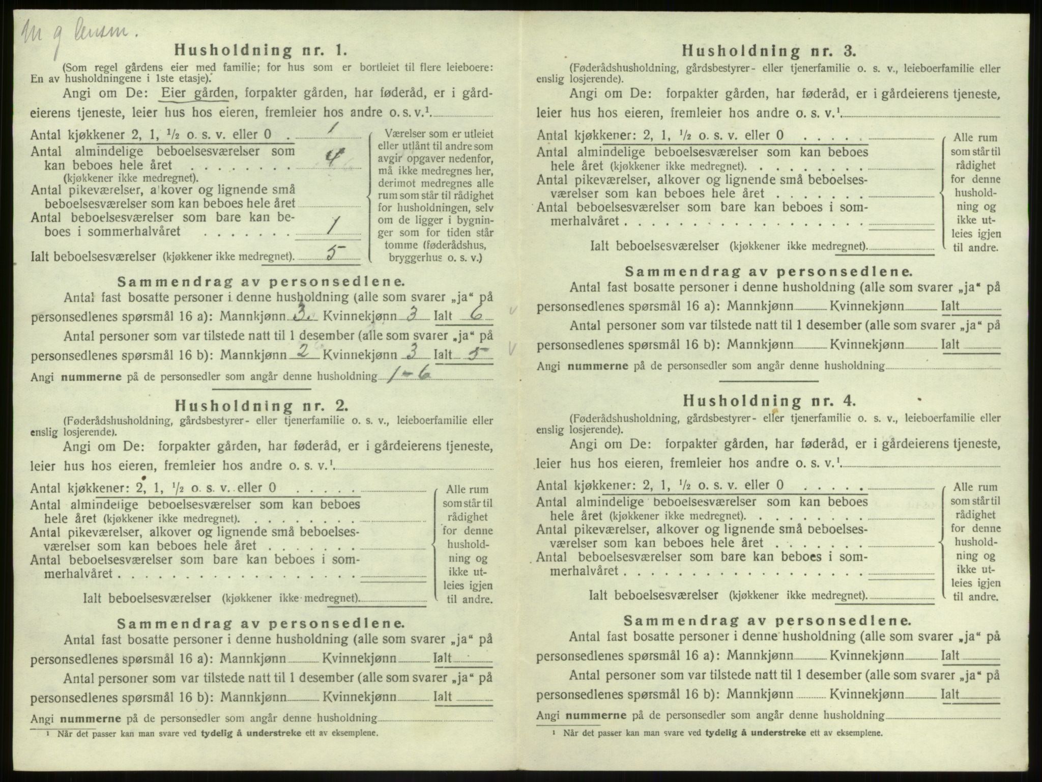 SAB, 1920 census for Nord-Vågsøy, 1920, p. 121