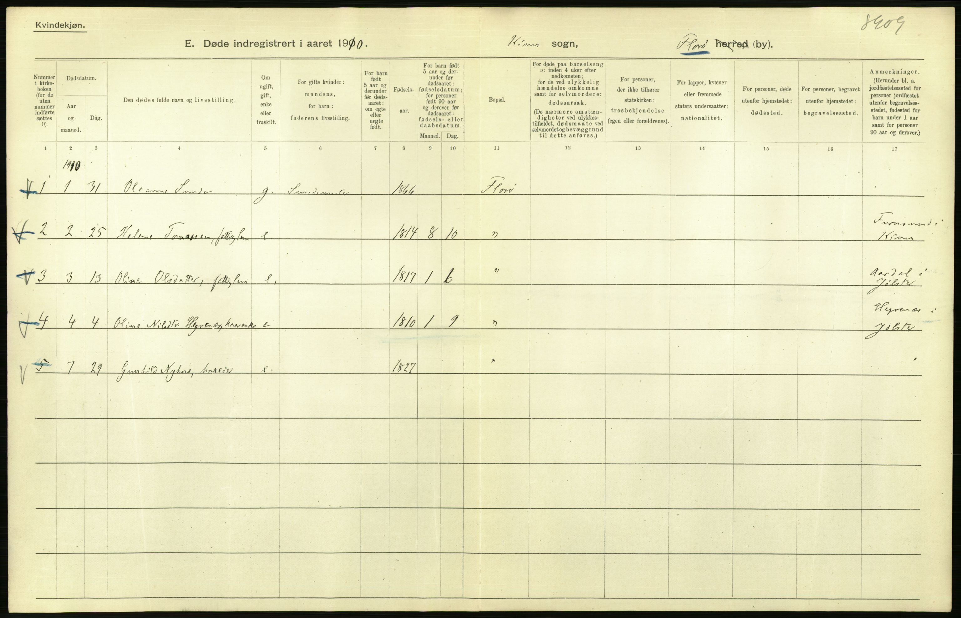 Statistisk sentralbyrå, Sosiodemografiske emner, Befolkning, RA/S-2228/D/Df/Dfa/Dfah/L0031: Florø by: Levendefødte menn og kvinner, gifte., 1910, p. 6