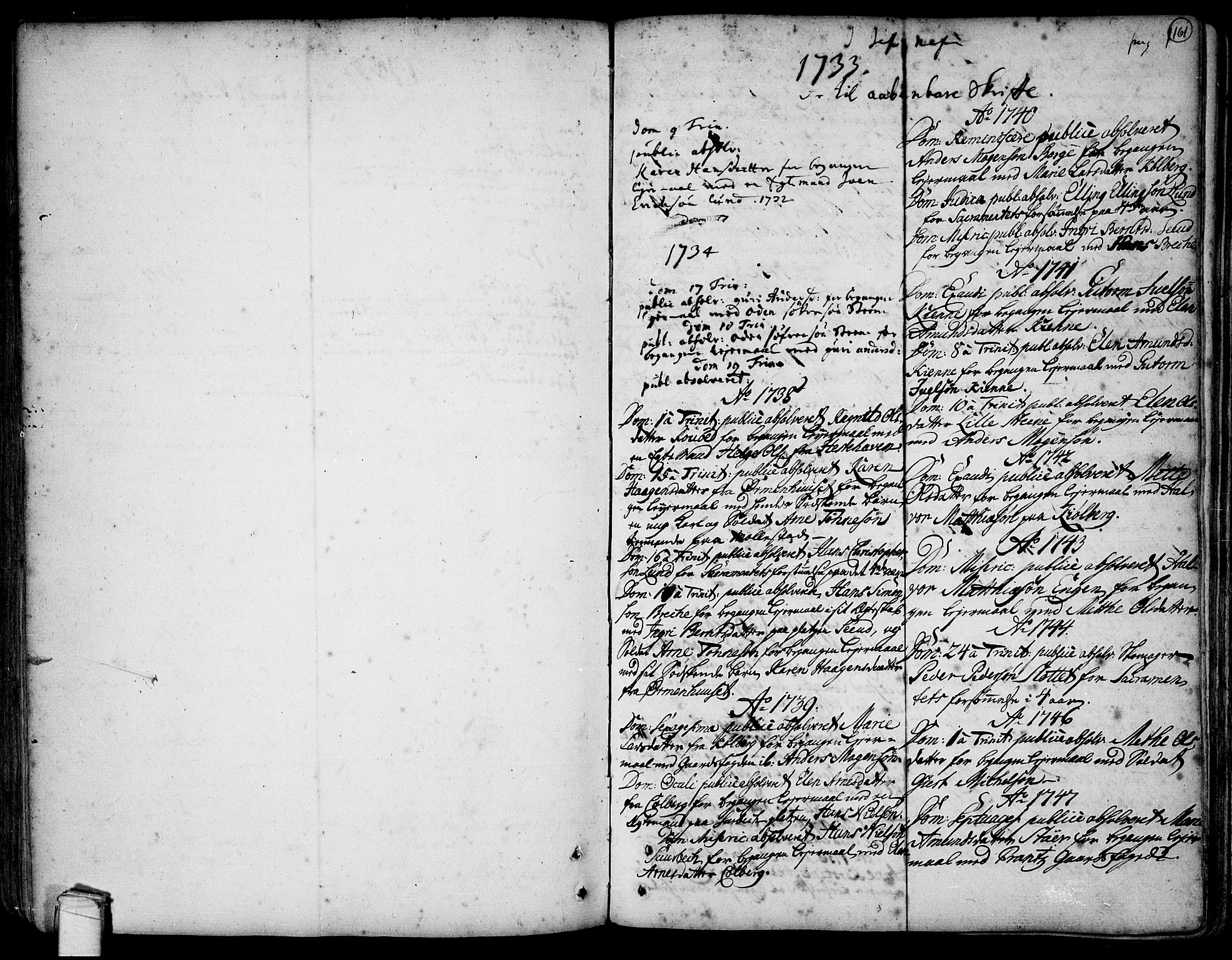 Onsøy prestekontor Kirkebøker, SAO/A-10914/F/Fa/L0001: Parish register (official) no. I 1, 1733-1814, p. 161