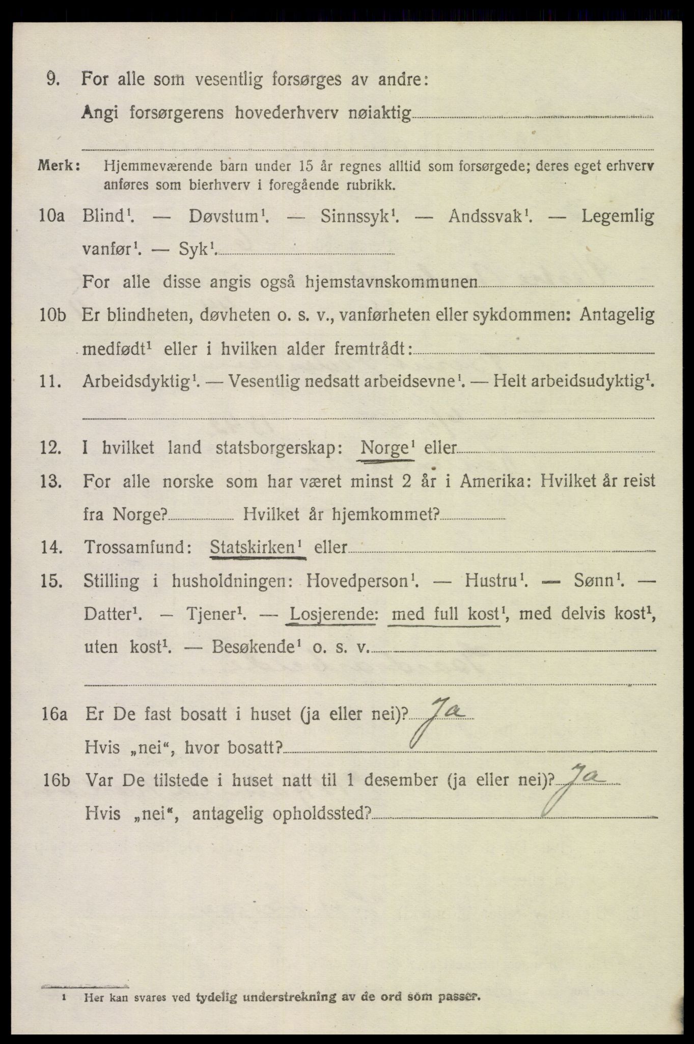 SAK, 1920 census for Vestre Moland, 1920, p. 5194