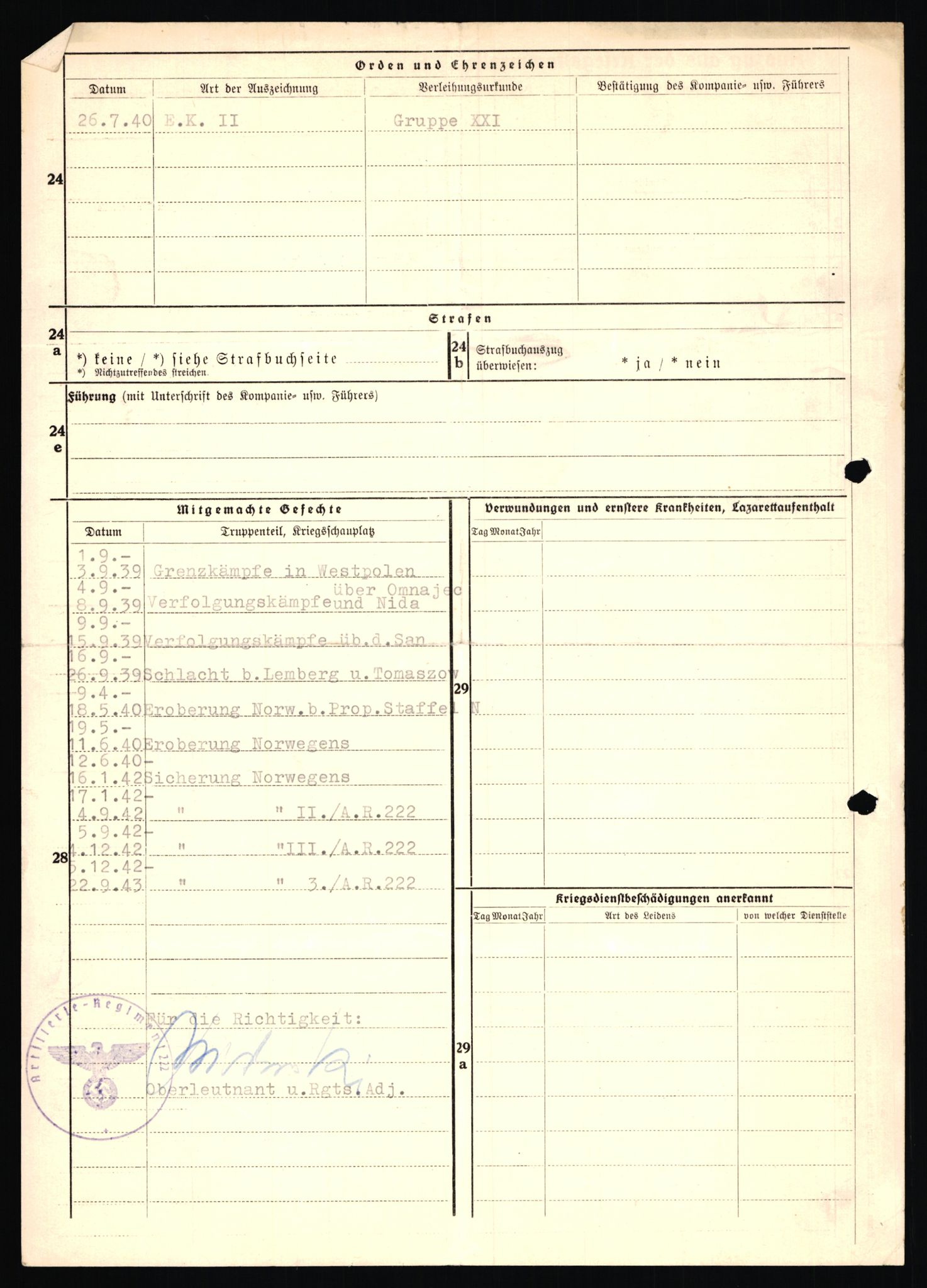 Forsvarets Overkommando. 2 kontor. Arkiv 11.4. Spredte tyske arkivsaker, AV/RA-RAFA-7031/D/Dar/Dara/L0018: Personalbøker, 1940-1945, p. 808