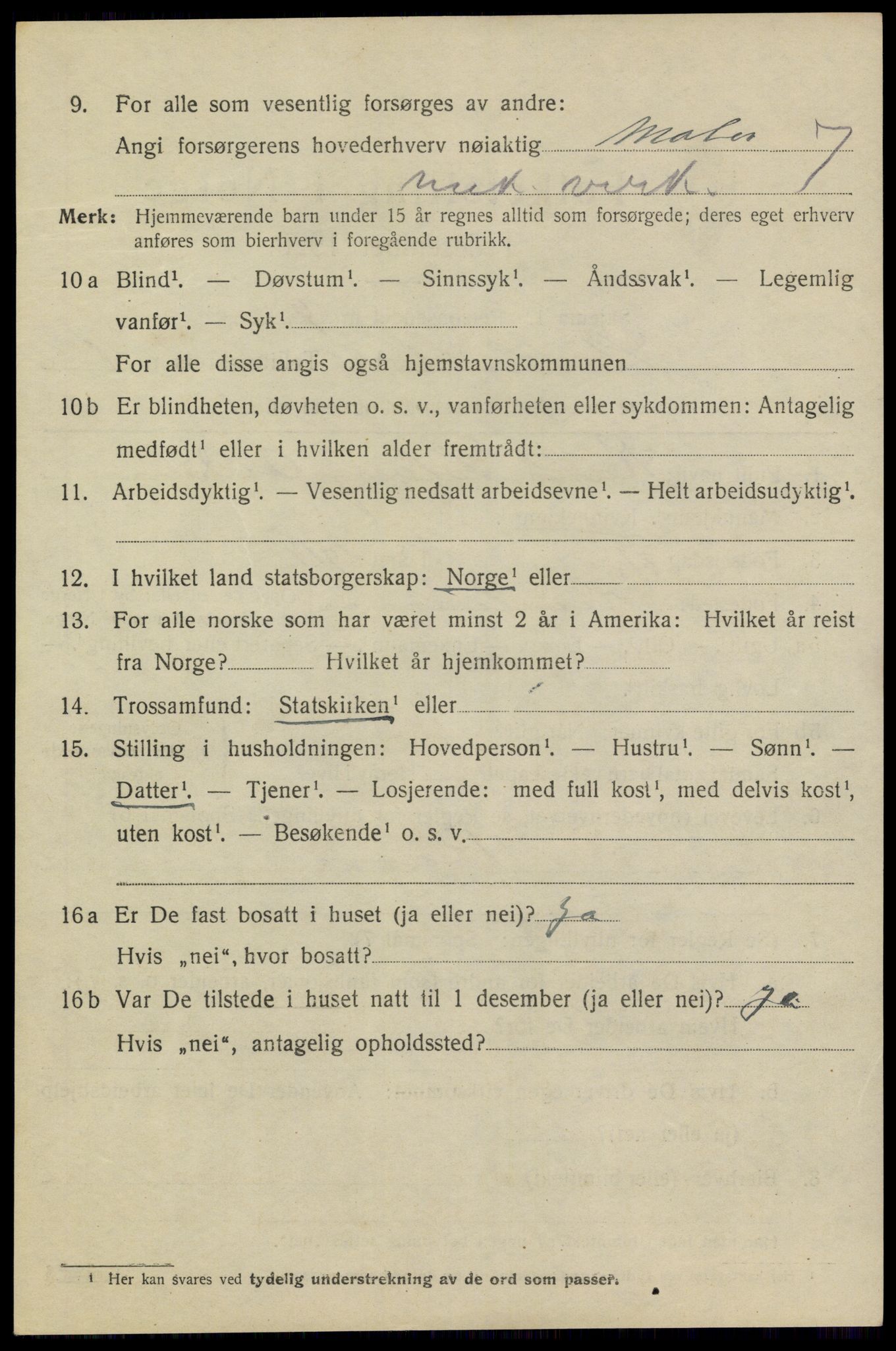 SAKO, 1920 census for Stathelle, 1920, p. 572