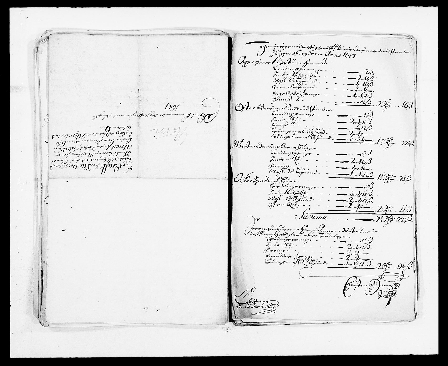 Rentekammeret inntil 1814, Reviderte regnskaper, Fogderegnskap, AV/RA-EA-4092/R08/L0424: Fogderegnskap Aker, 1682-1689, p. 252