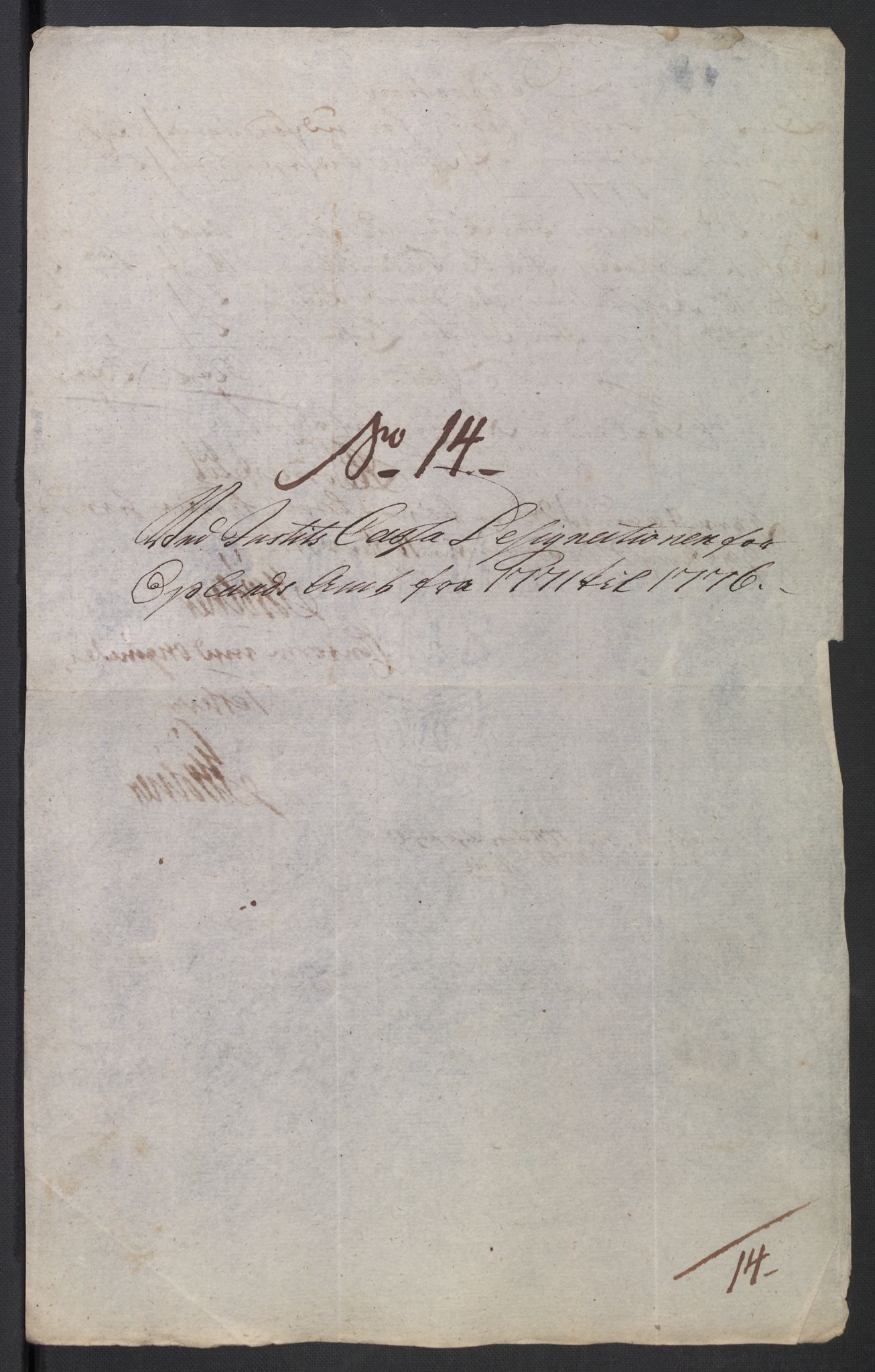 Rentekammeret inntil 1814, Reviderte regnskaper, Mindre regnskaper, RA/EA-4068/Rb/L0014: Opplands amt, 1771-1779, p. 333