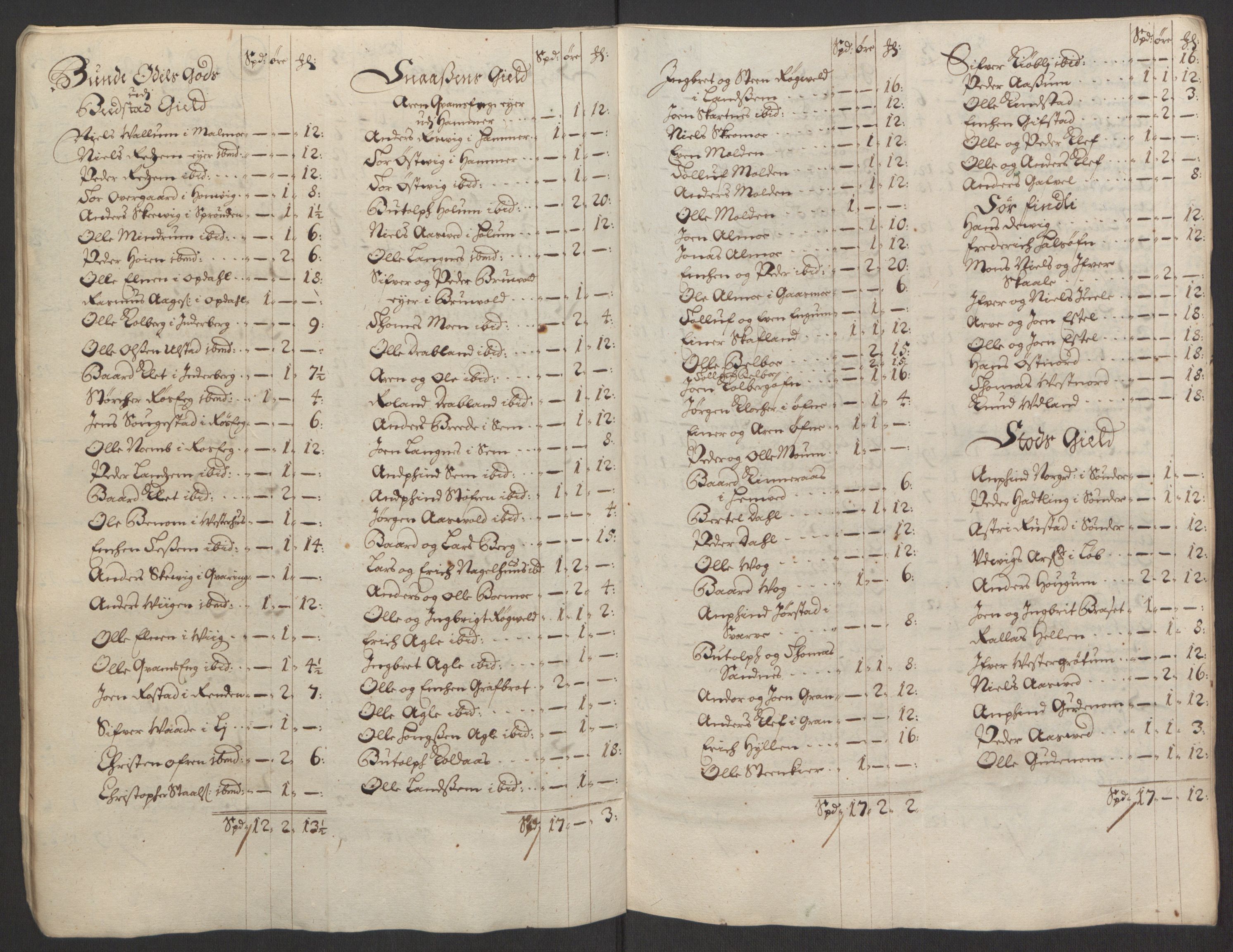 Rentekammeret inntil 1814, Reviderte regnskaper, Fogderegnskap, AV/RA-EA-4092/R63/L4309: Fogderegnskap Inderøy, 1695-1697, p. 458