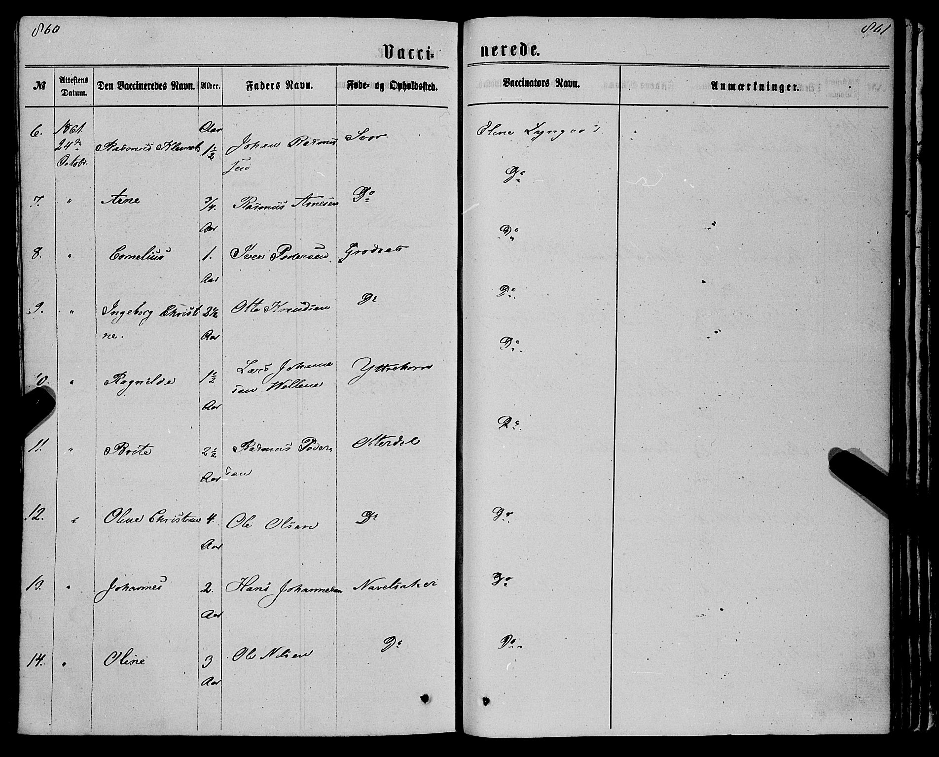 Eid sokneprestembete, AV/SAB-A-82301/H/Haa/Haaa/L0009: Parish register (official) no. A 9, 1861-1868, p. 860-861