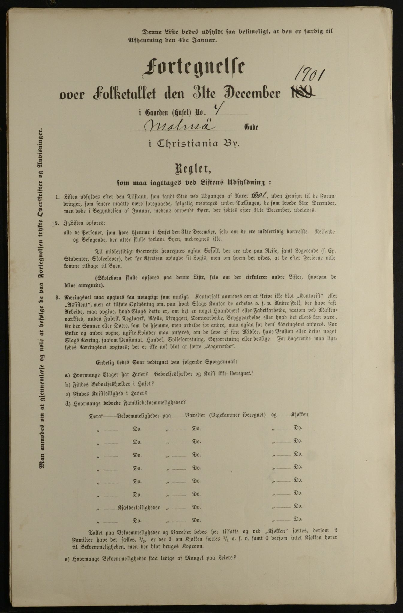 OBA, Municipal Census 1901 for Kristiania, 1901, p. 9256