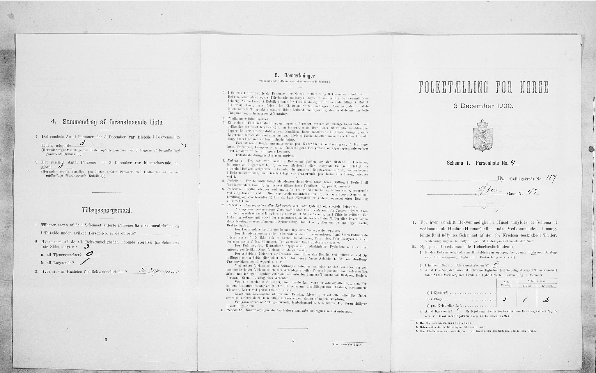 SAO, 1900 census for Kristiania, 1900, p. 92597