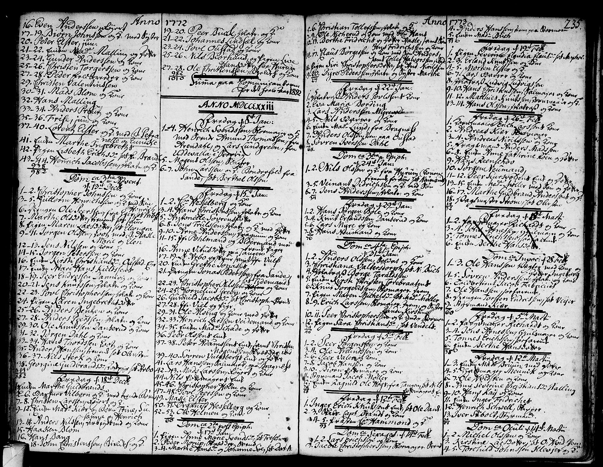 Strømsø kirkebøker, AV/SAKO-A-246/F/Fa/L0008: Parish register (official) no. I 8, 1748-1774, p. 235