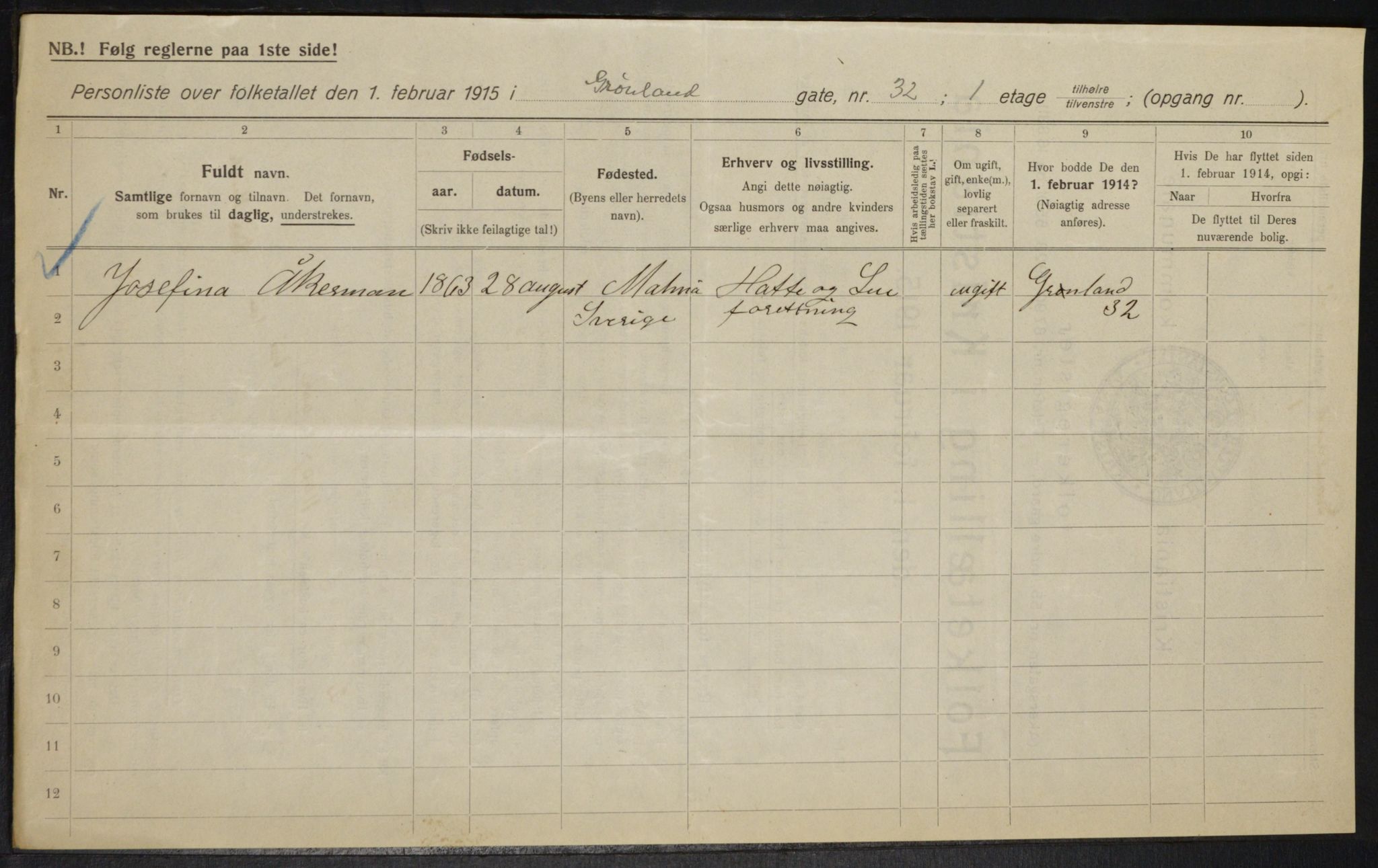 OBA, Municipal Census 1915 for Kristiania, 1915, p. 31151