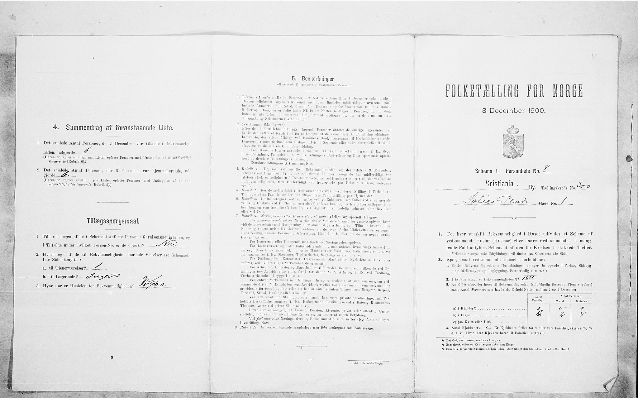 SAO, 1900 census for Kristiania, 1900, p. 88340