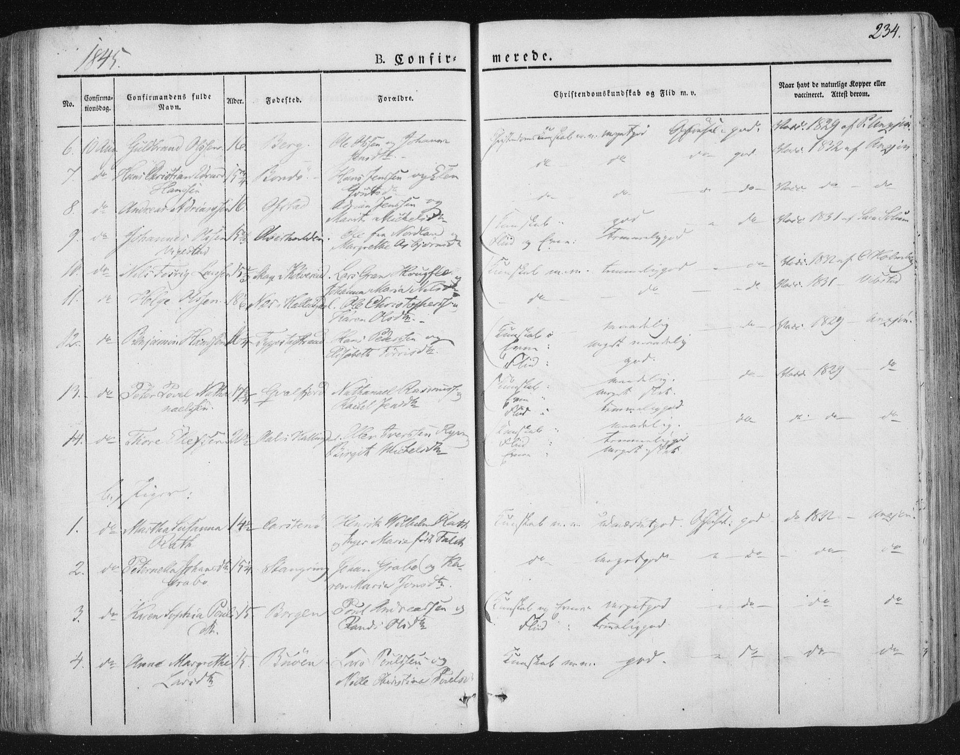 Ministerialprotokoller, klokkerbøker og fødselsregistre - Nord-Trøndelag, SAT/A-1458/784/L0669: Parish register (official) no. 784A04, 1829-1859, p. 234