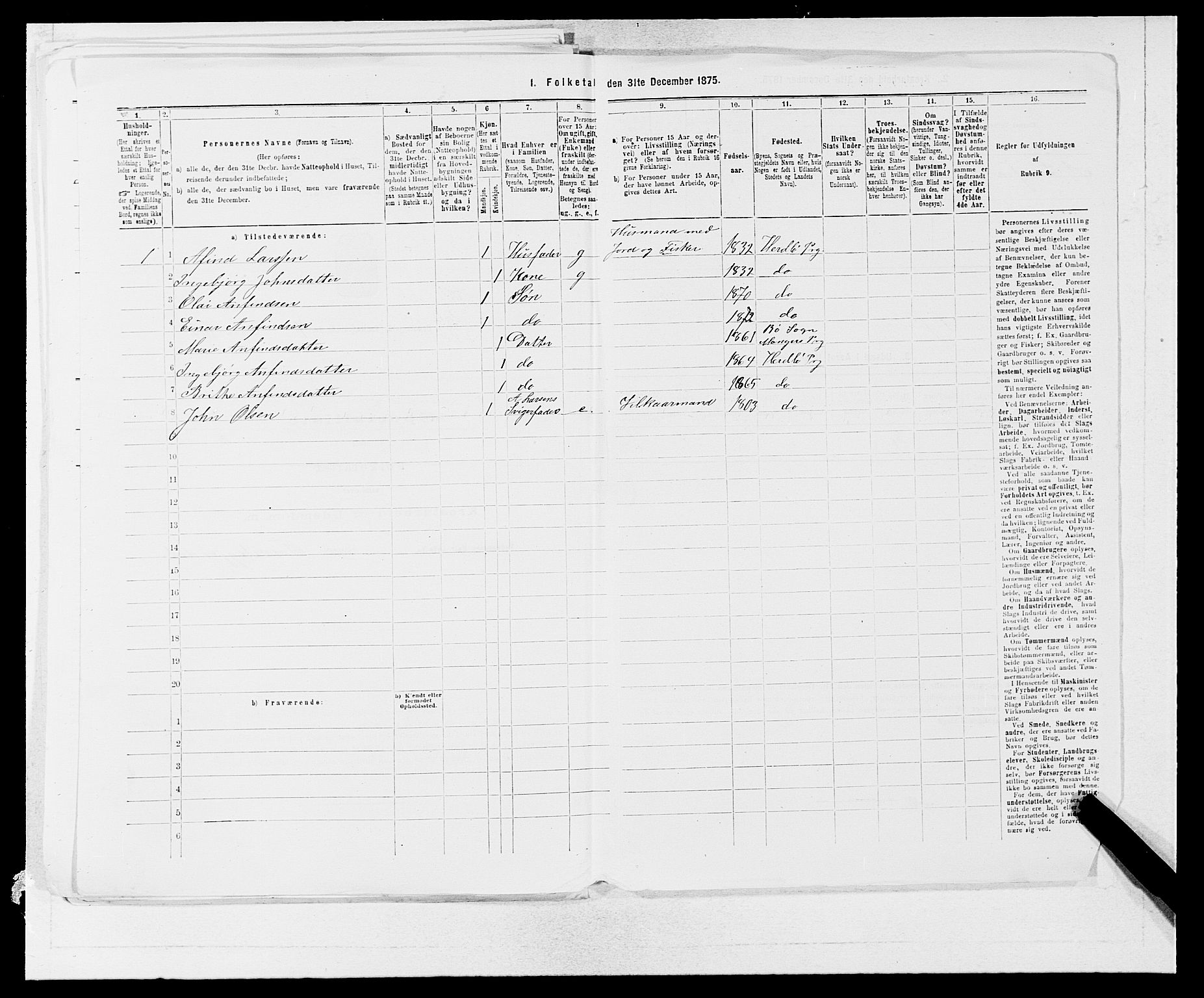 SAB, 1875 census for 1258P Herdla, 1875, p. 618