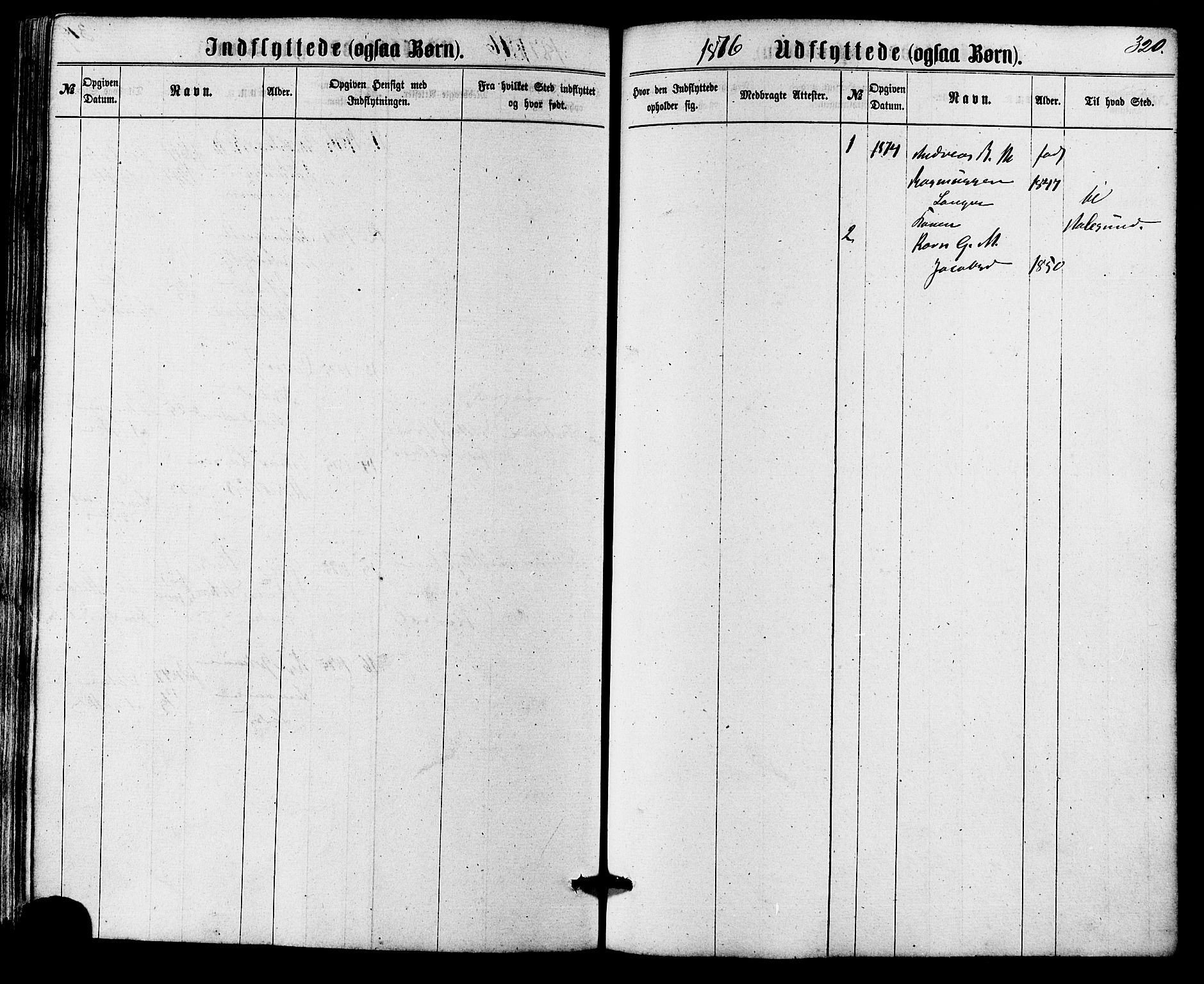 Ministerialprotokoller, klokkerbøker og fødselsregistre - Møre og Romsdal, SAT/A-1454/536/L0498: Parish register (official) no. 536A07, 1862-1875, p. 320