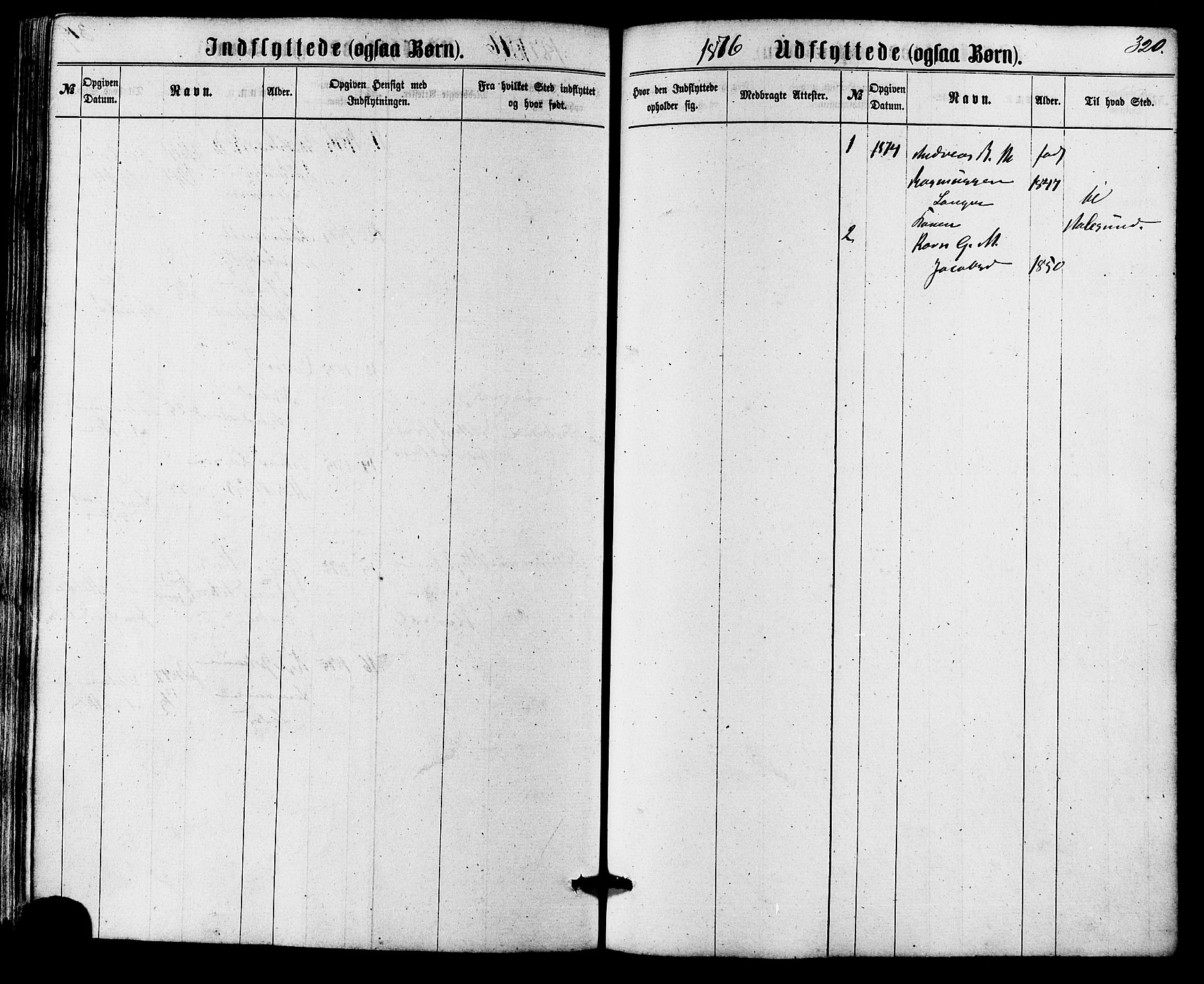 Ministerialprotokoller, klokkerbøker og fødselsregistre - Møre og Romsdal, AV/SAT-A-1454/536/L0498: Parish register (official) no. 536A07, 1862-1875, p. 320