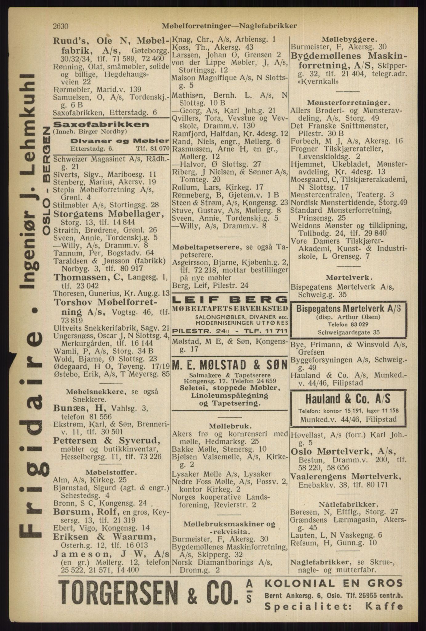 Kristiania/Oslo adressebok, PUBL/-, 1937, p. 2630