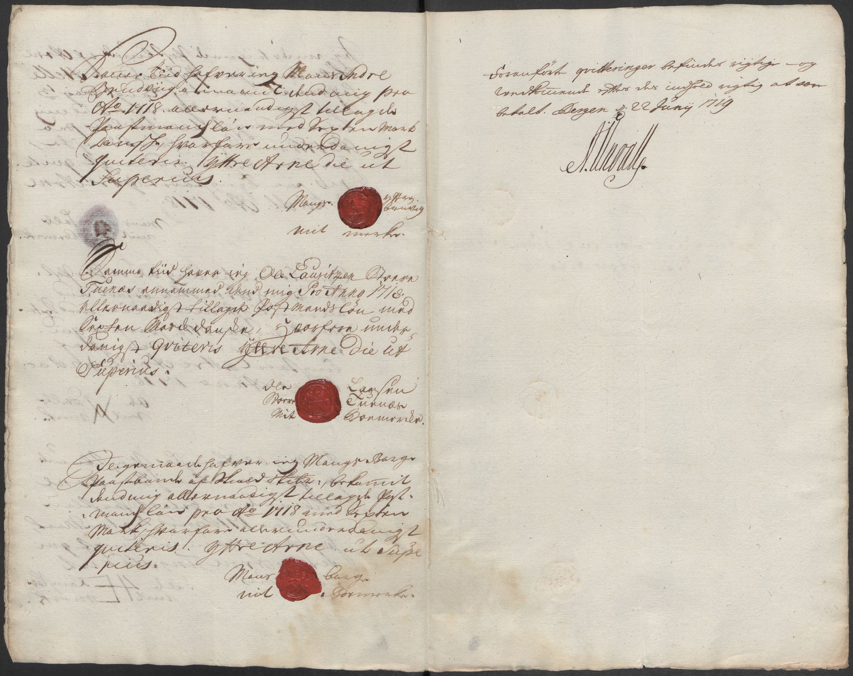 Rentekammeret inntil 1814, Reviderte regnskaper, Fogderegnskap, AV/RA-EA-4092/R51/L3202: Fogderegnskap Nordhordland og Voss, 1718, p. 107