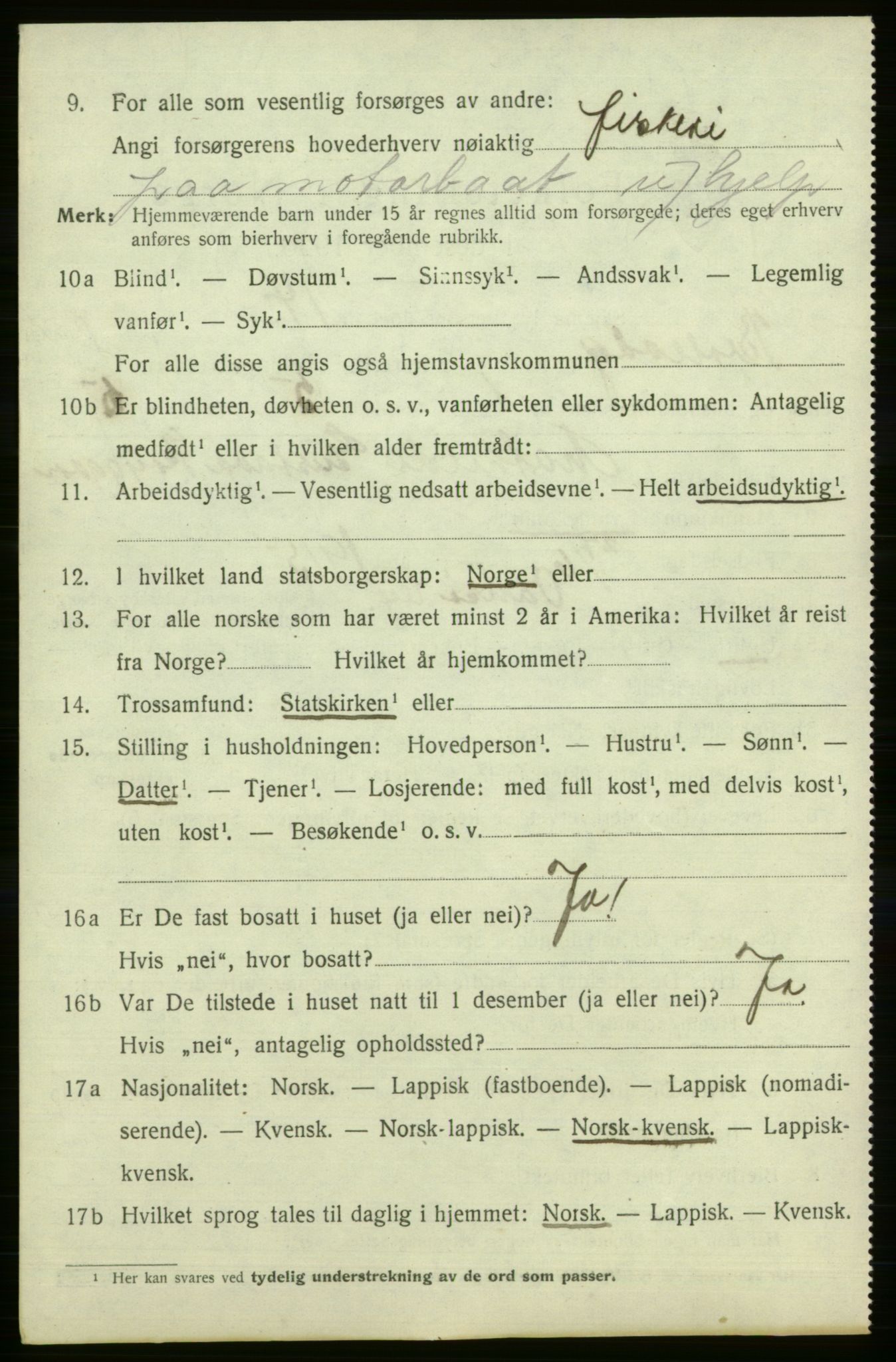 SATØ, 1920 census for Berlevåg, 1920, p. 432