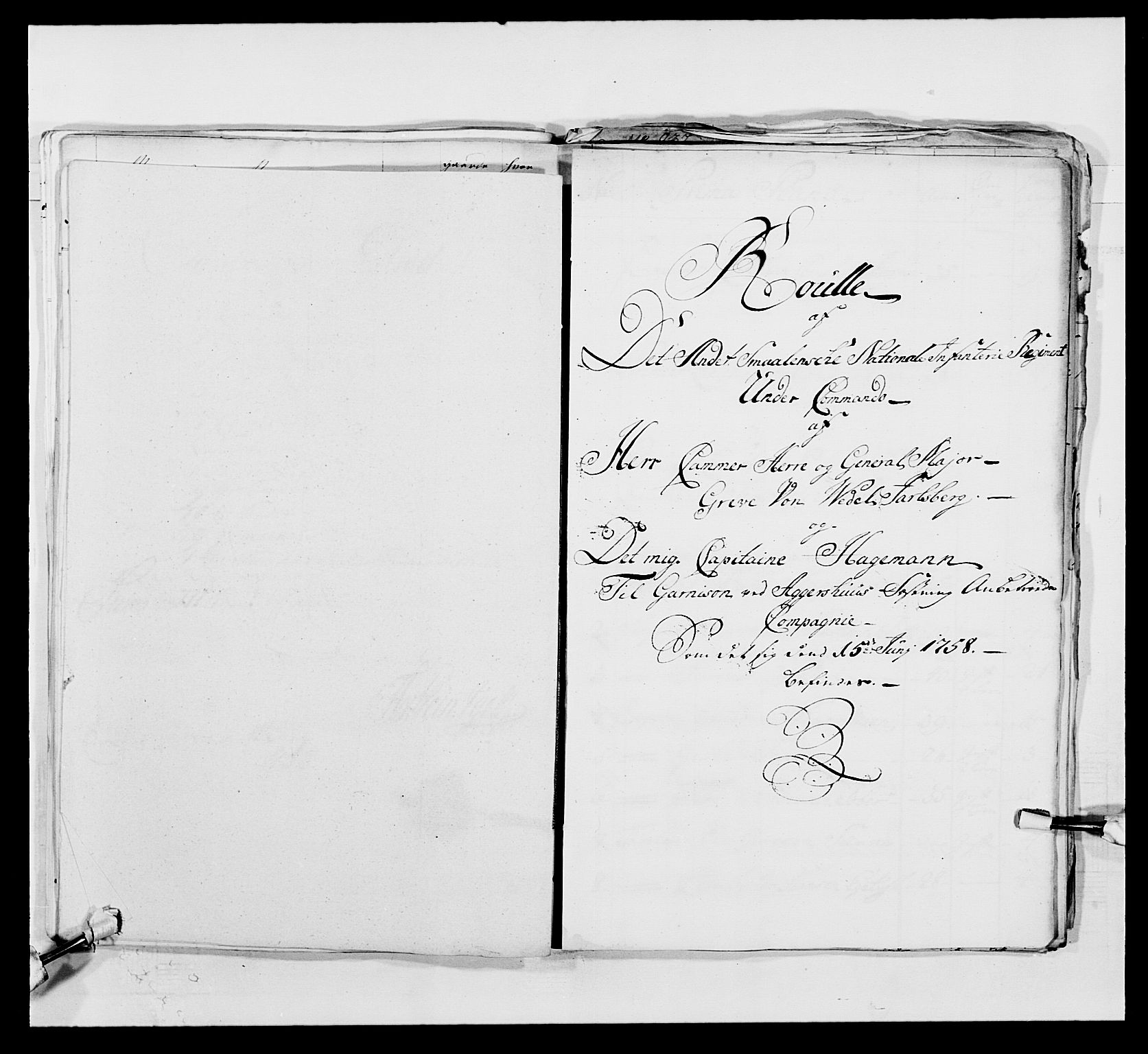 Kommanderende general (KG I) med Det norske krigsdirektorium, AV/RA-EA-5419/E/Ea/L0497: 2. Smålenske regiment, 1748-1765, p. 425