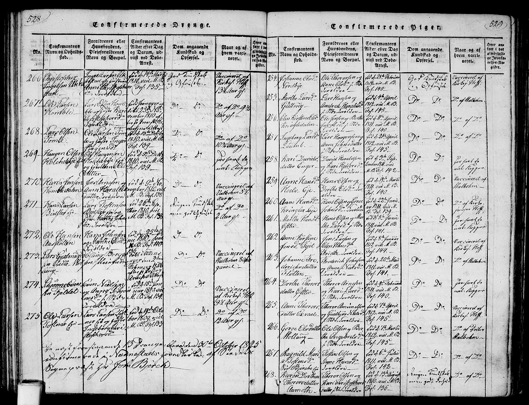 Nannestad prestekontor Kirkebøker, AV/SAO-A-10414a/F/Fa/L0009: Parish register (official) no. I 9, 1815-1840, p. 528-529